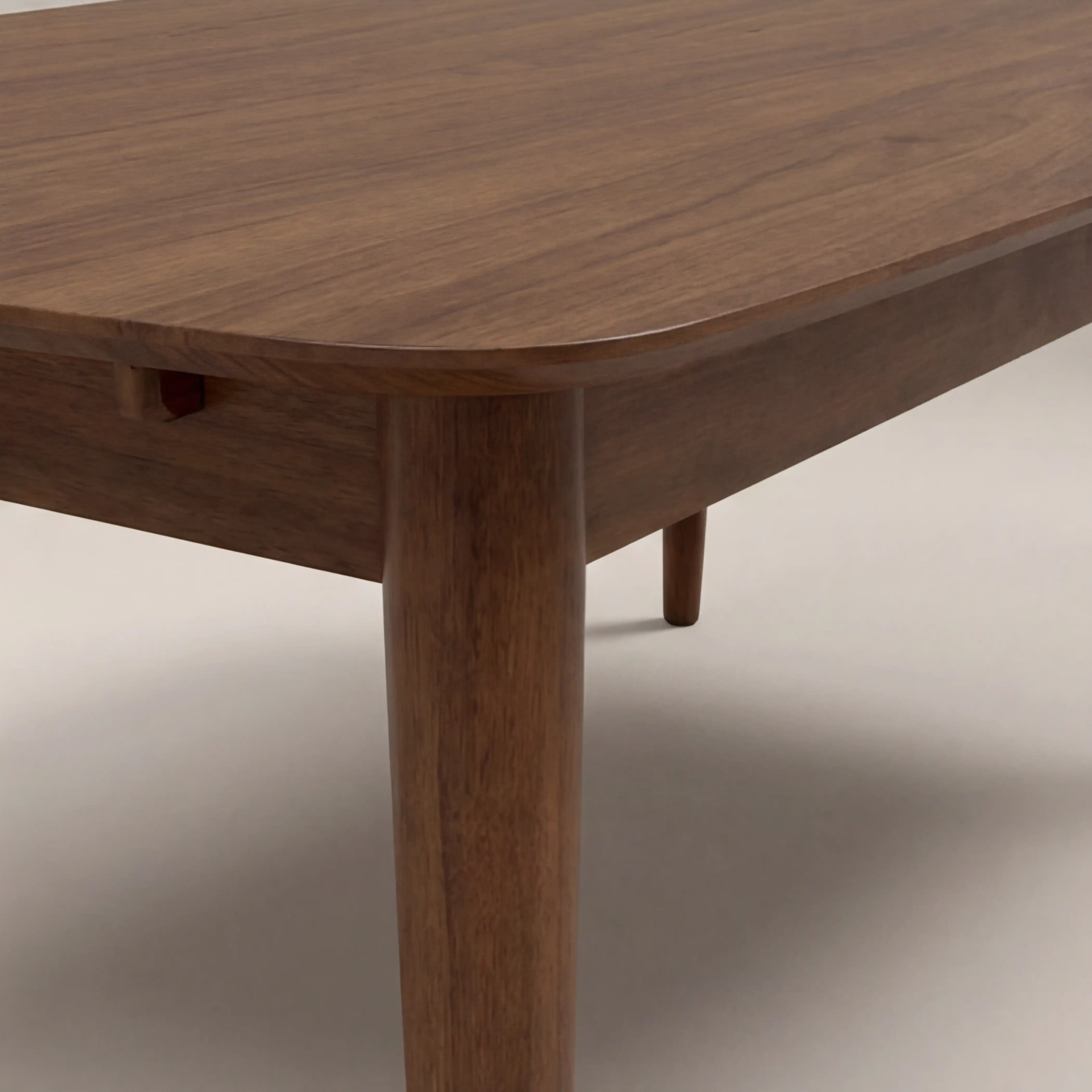 Abbe 6-8 Seat Rectangle
  Wooden Extendable Dining Table | Walnut - Image 8