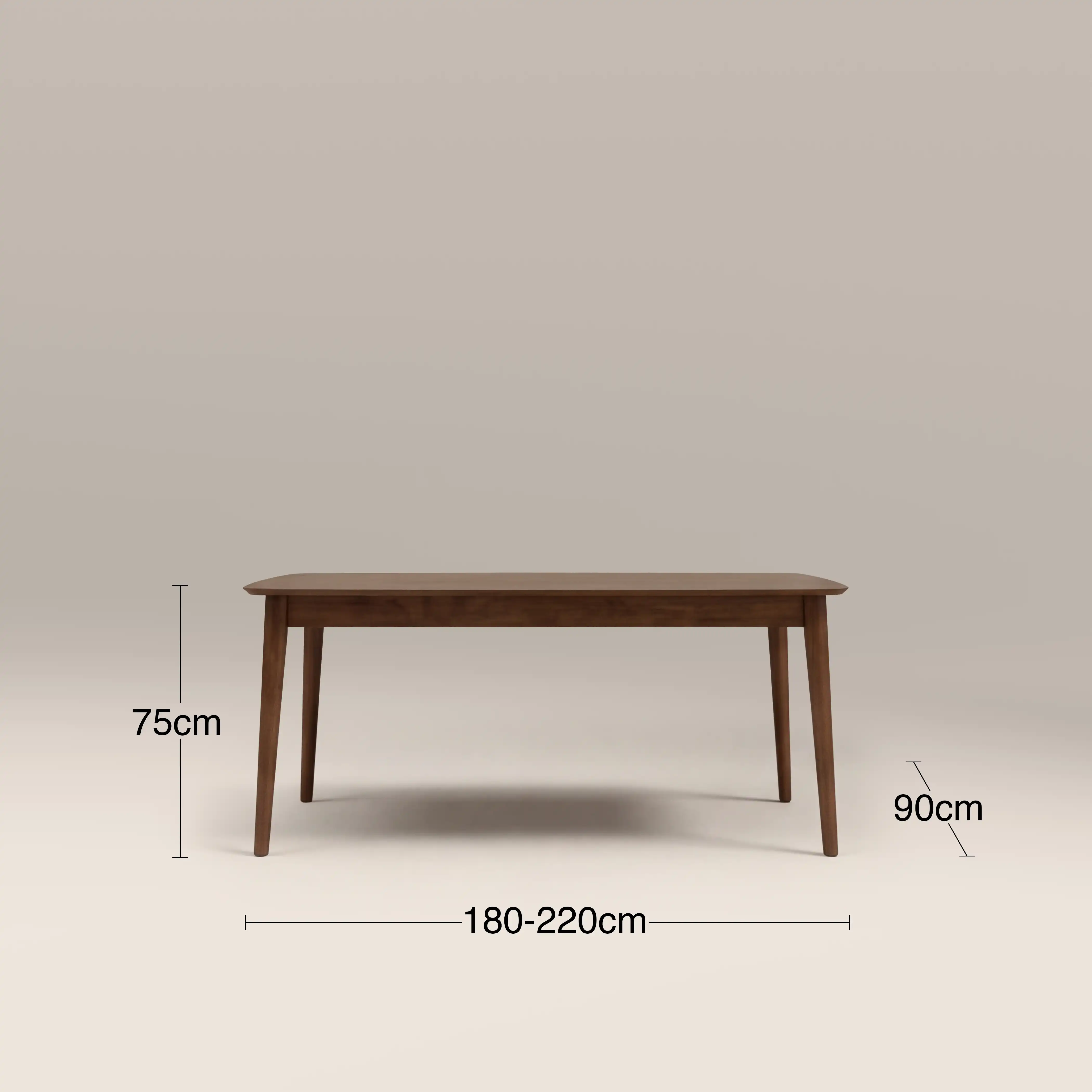 Abbe 6-8 Seat Rectangle
  Wooden Extendable Dining Table | Walnut - Image 9