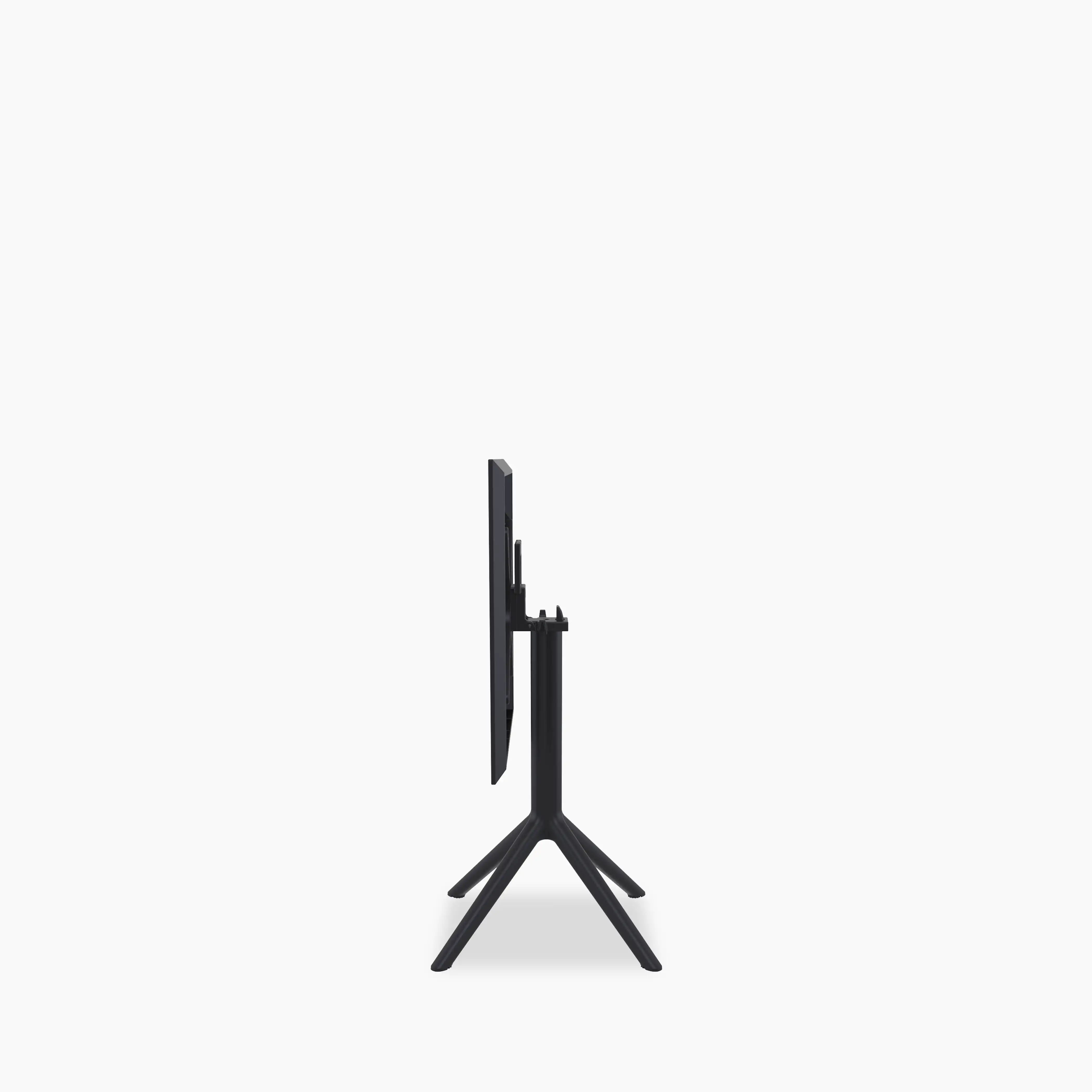 Aiden 4 Seat Square Folding Cafe Table | Black - Image 3