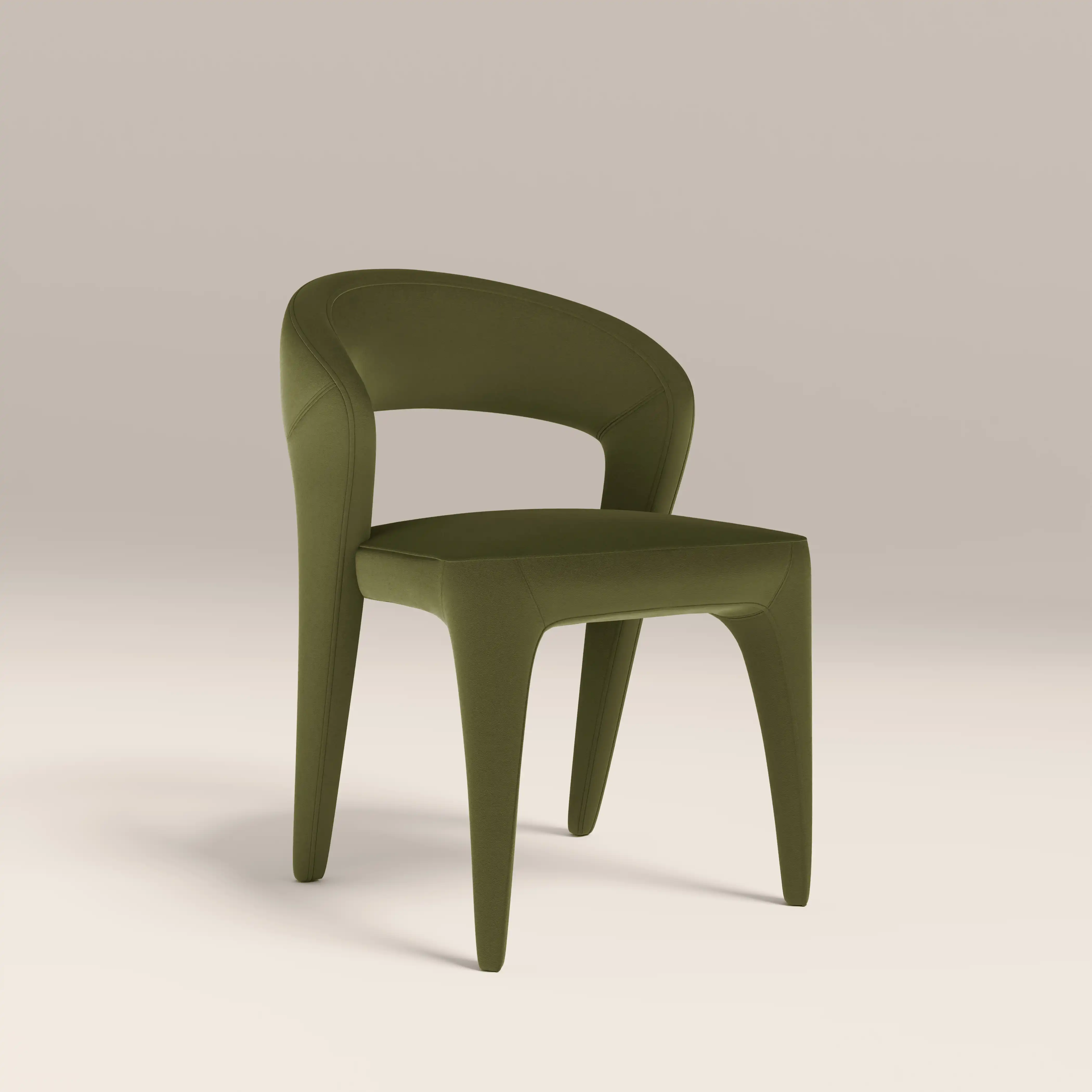 Aisa Dining Chair | Olive Green Sustainable Velvet - Image 2
