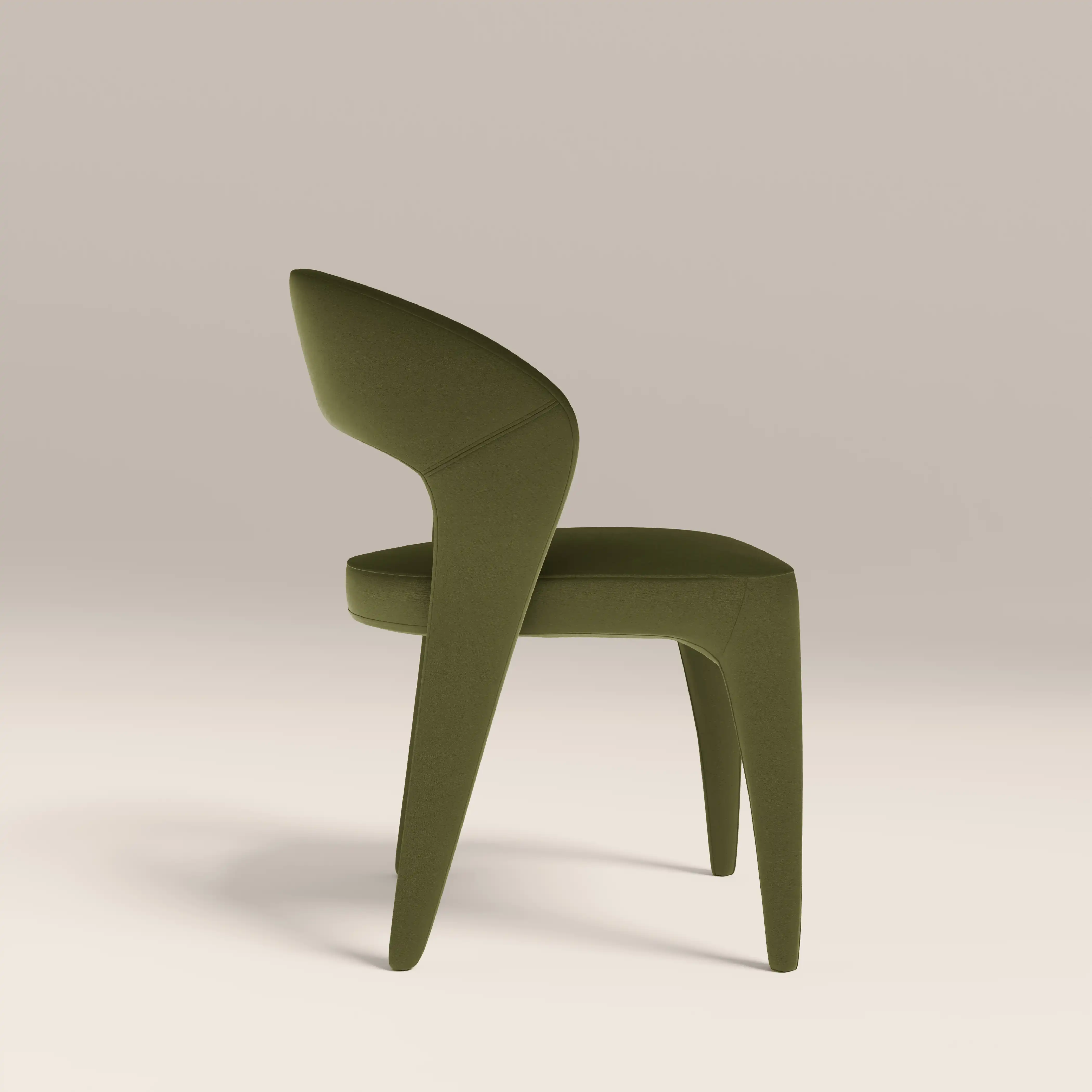 Aisa Dining Chair | Olive Green Sustainable Velvet - Image 5