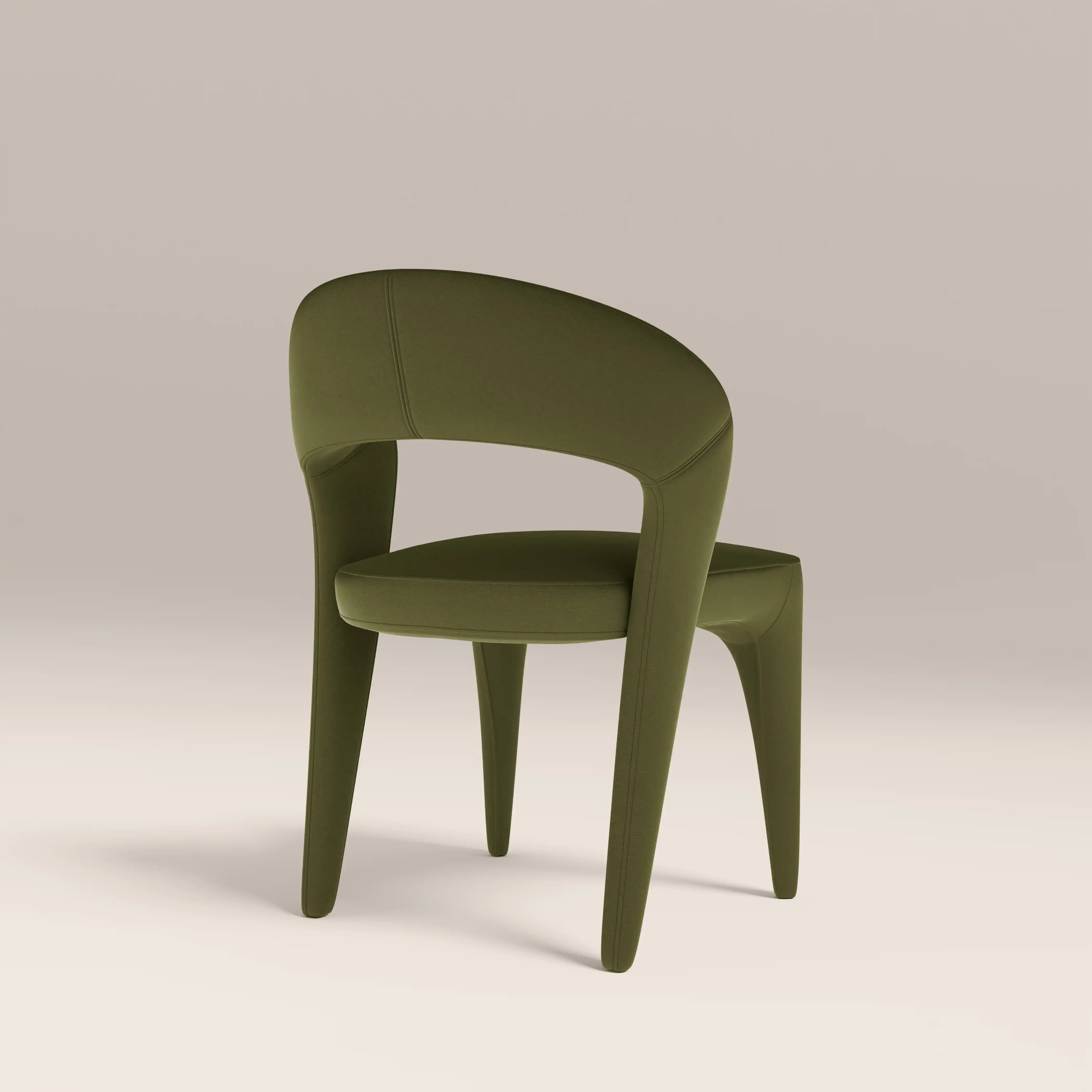 Aisa Dining Chair | Olive Green Sustainable Velvet - Image 6