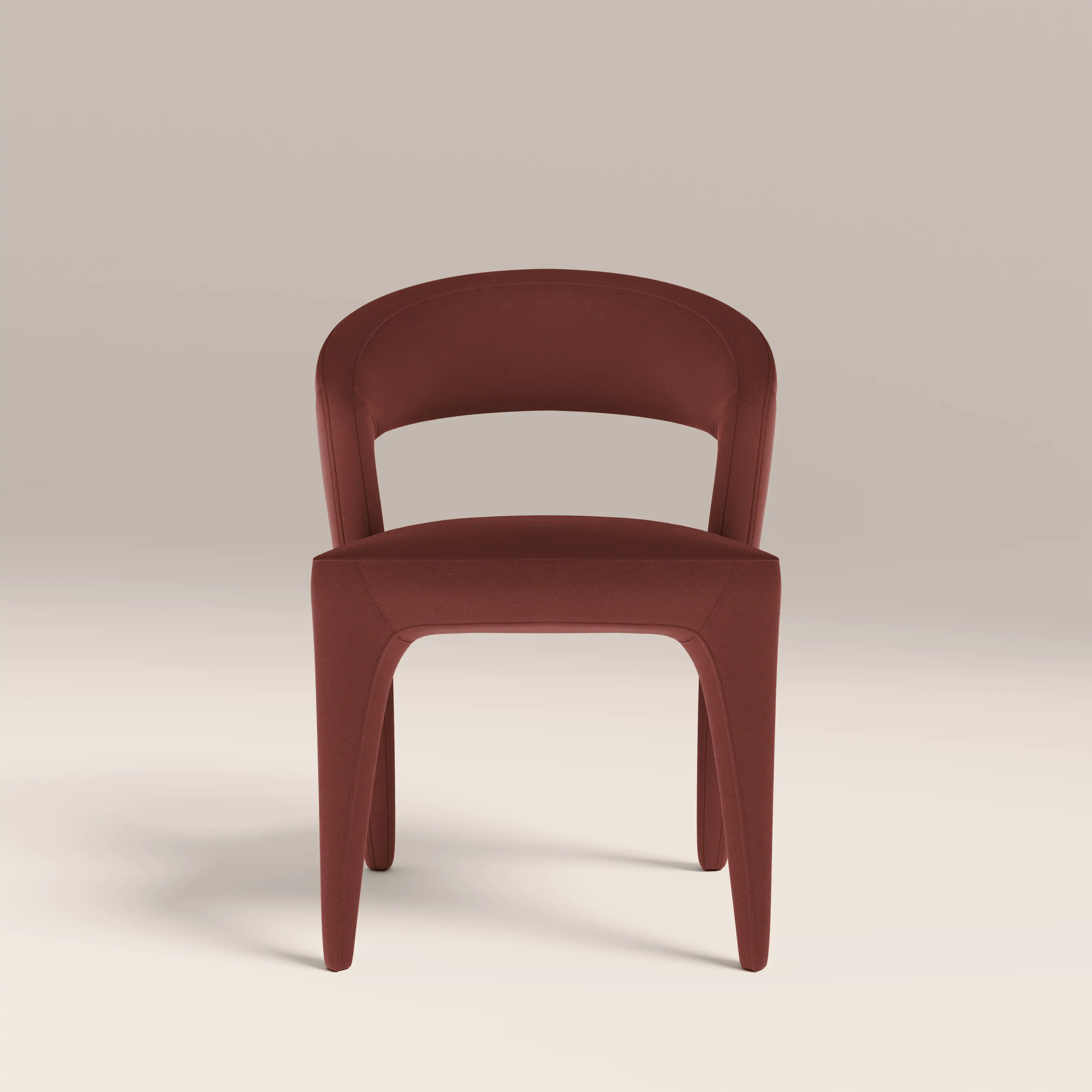 Aisa Dining Chair | Rust Red Sustainable Velvet - Image 3