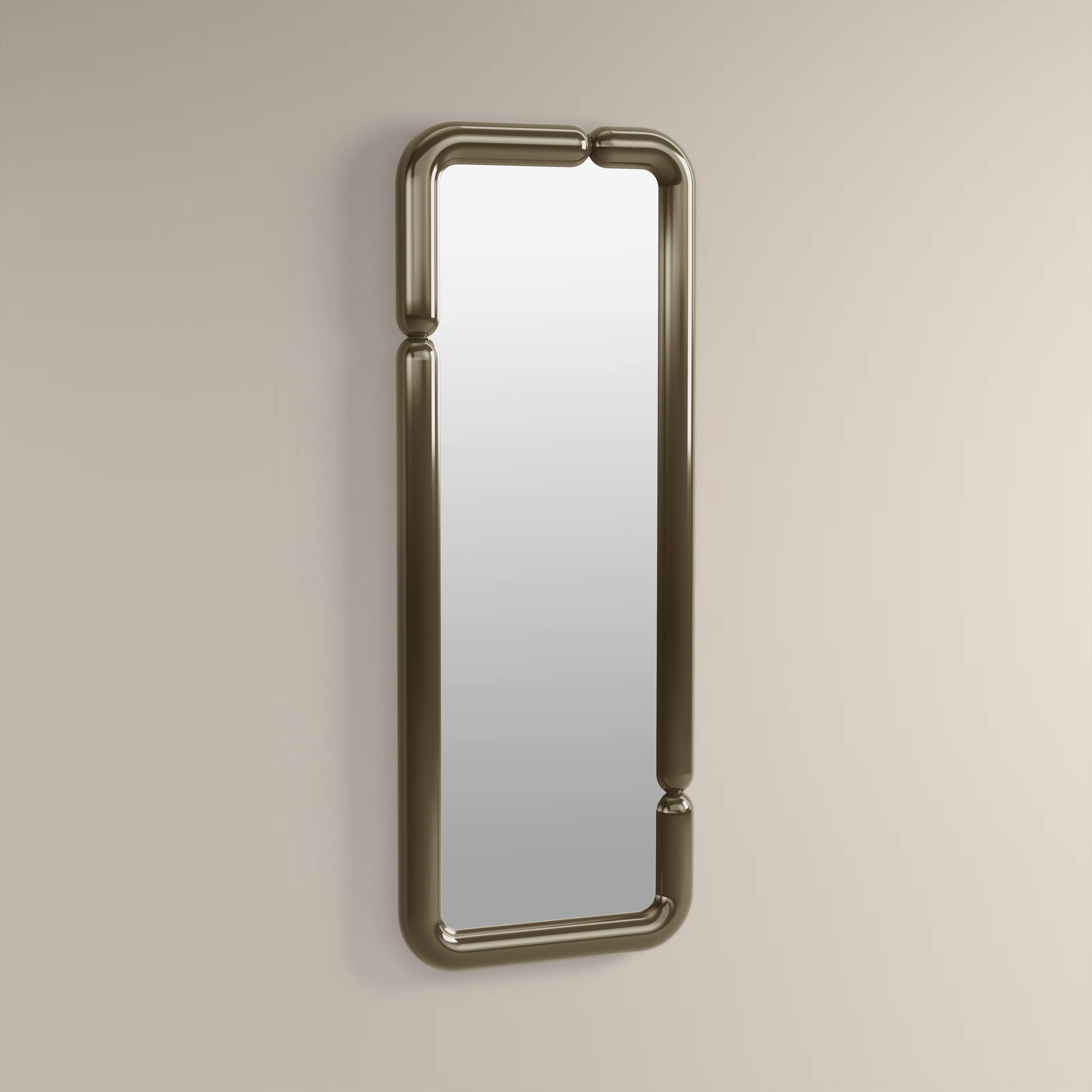 Alana Rectangle Full Length Mirror, 160 x 60 cm |  High Gloss Clay Green - Image 3