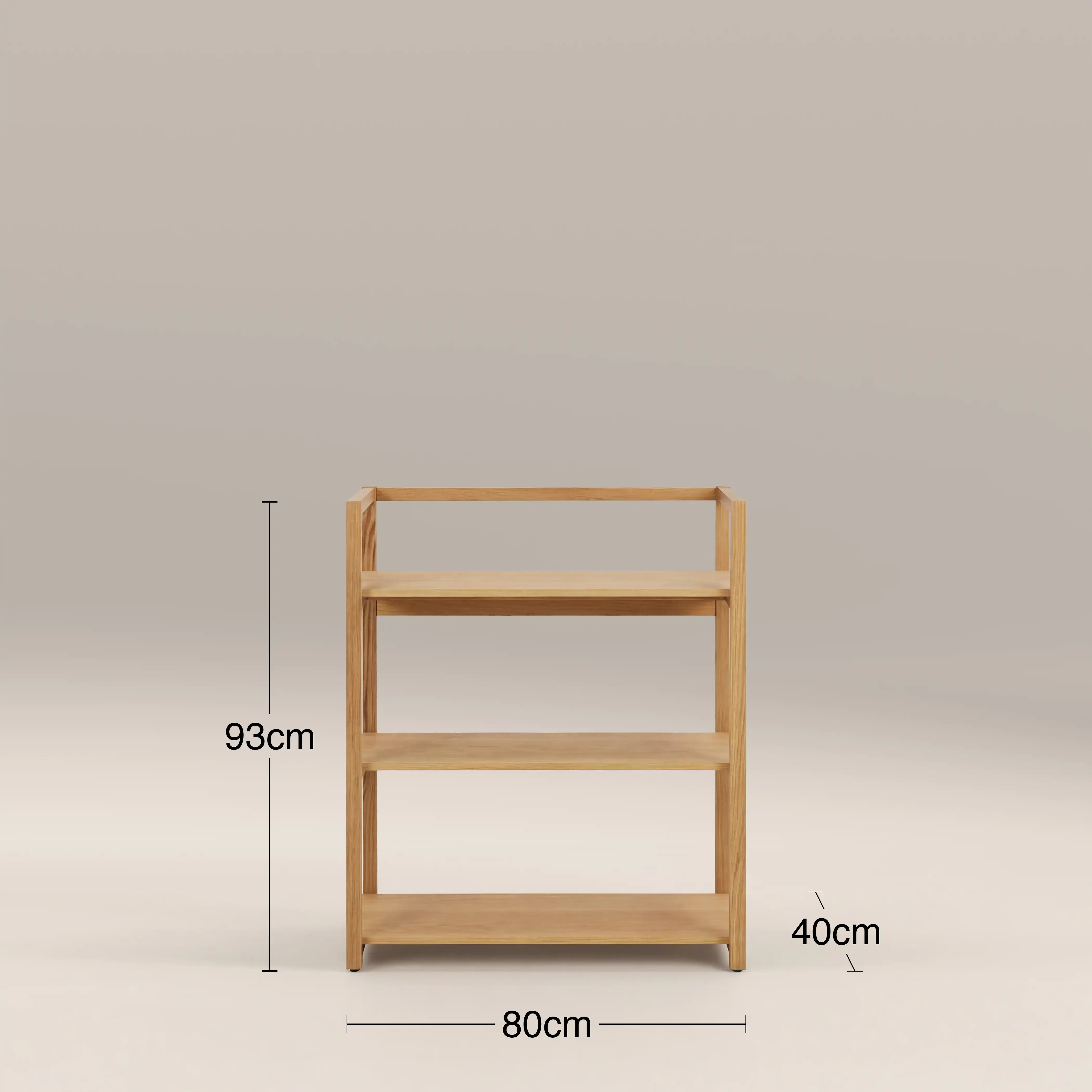 Albi Wooden Bookcase | Oak - Image 4
