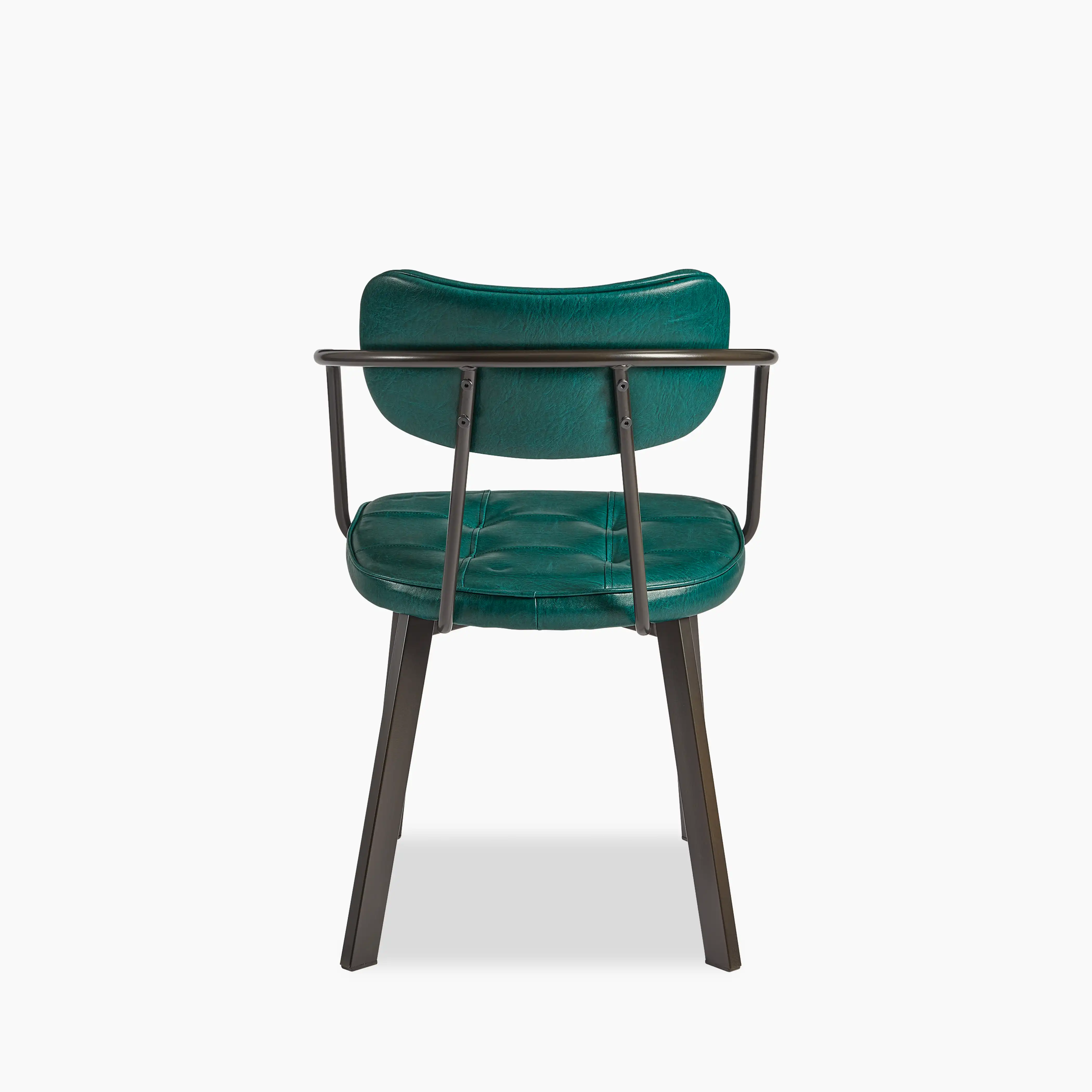 Algora Carver Dining Chair | Teal Faux Leather & Gunmetal - Image 3
