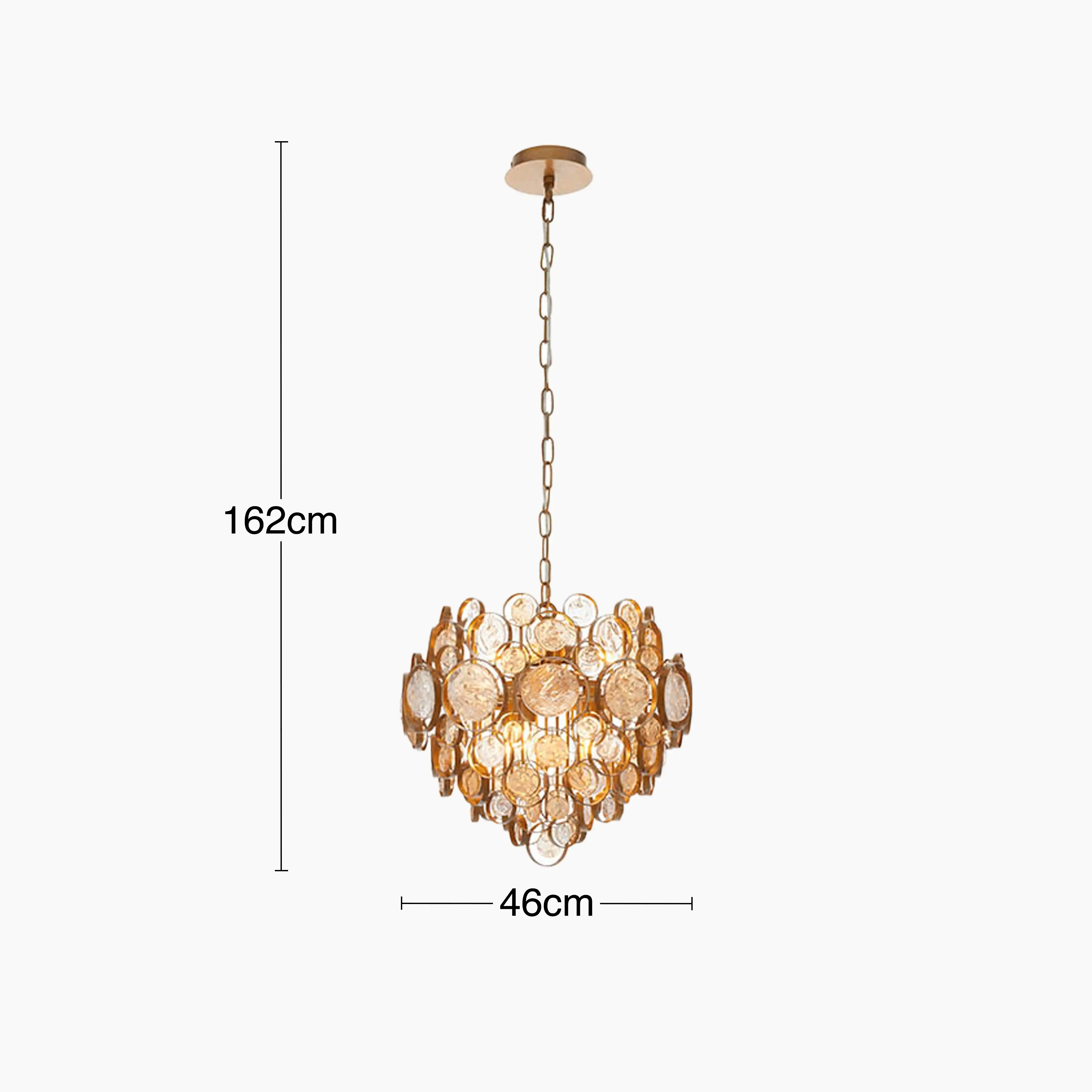 Allegra Pendant Light | Amber & Brass - Image 5