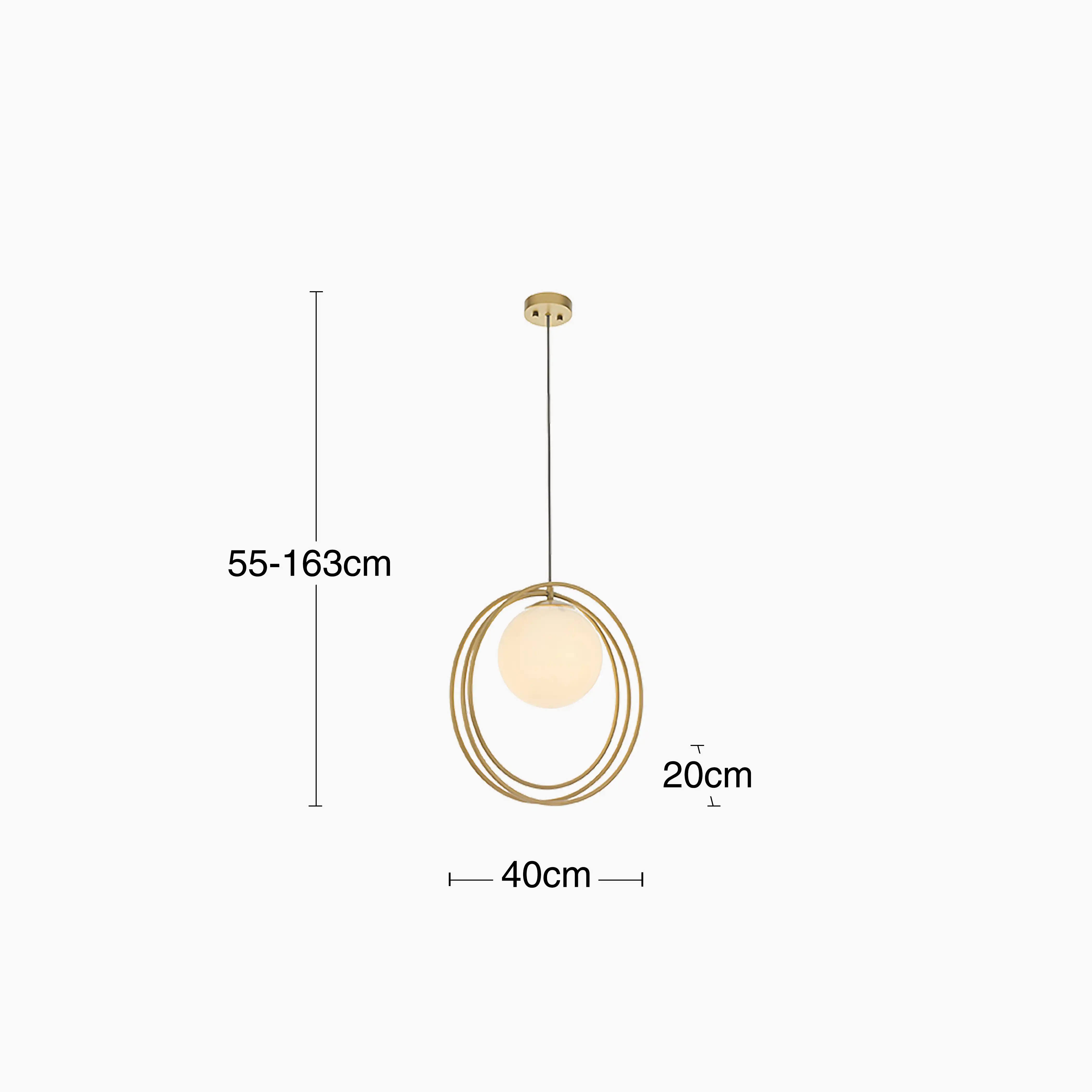 Altra Pendant Light | Opal & Brass - Image 11