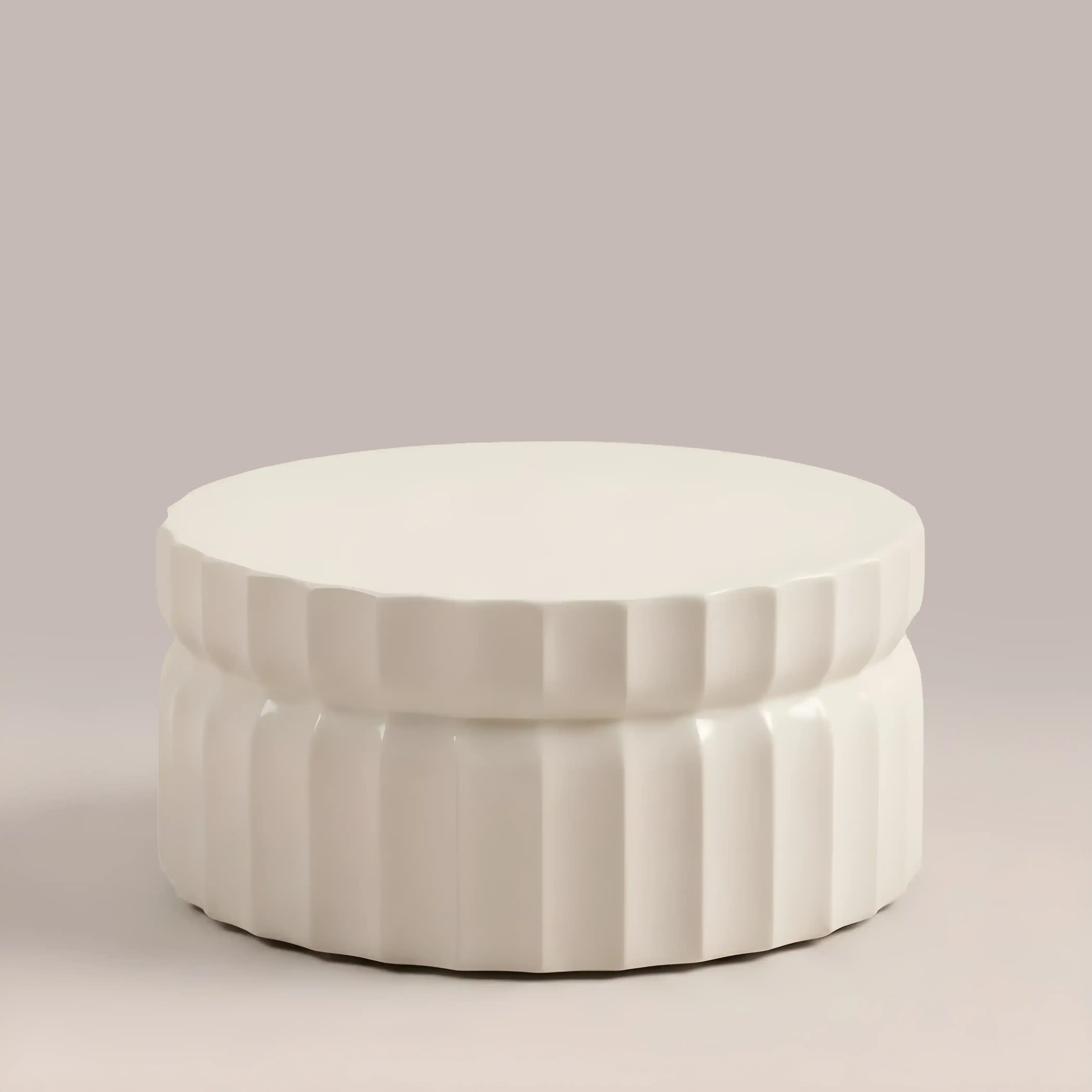 Amara Round Coffee Table | Porcelain Cream - Image 3