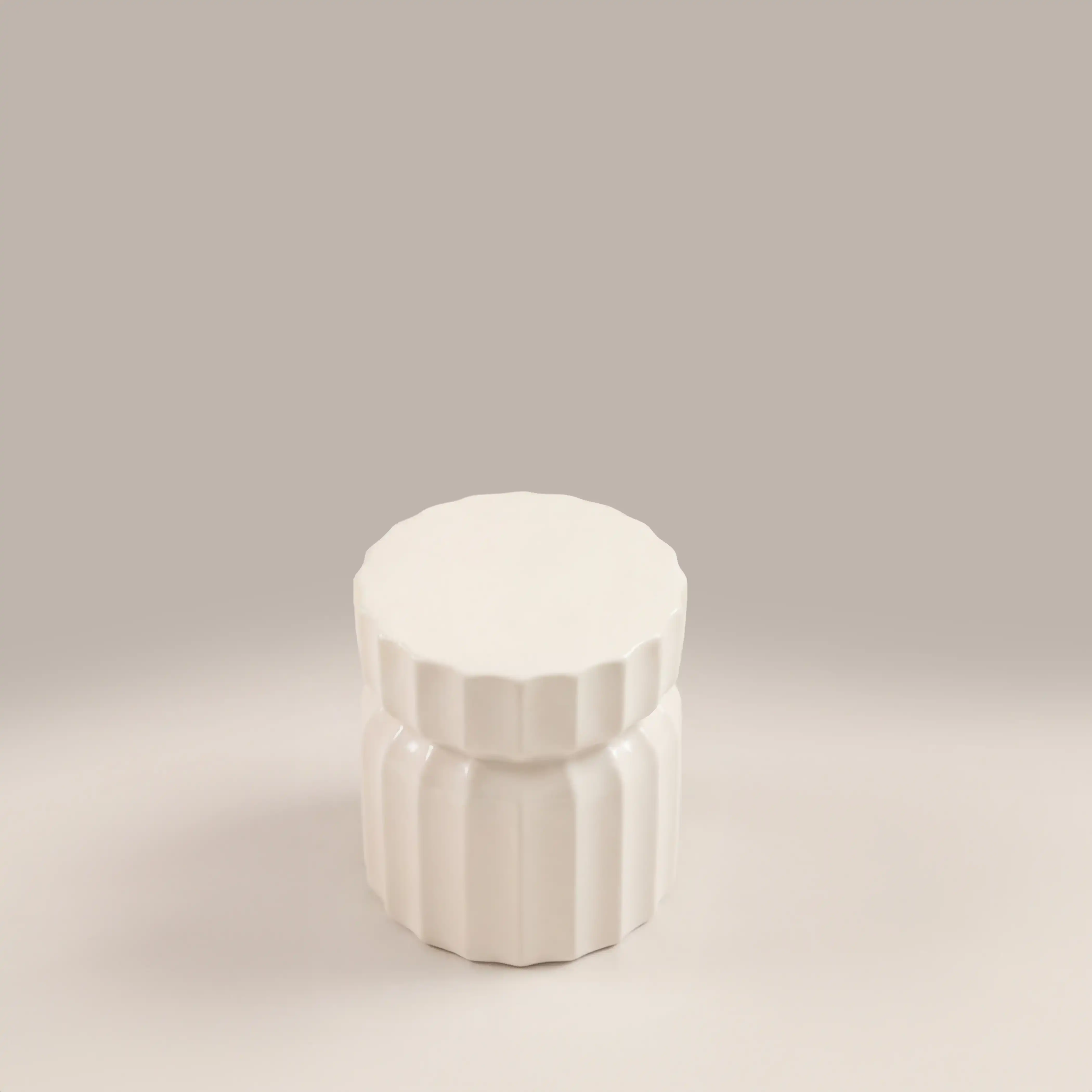 Amara Round Side Table | Porcelain Cream - Image 3