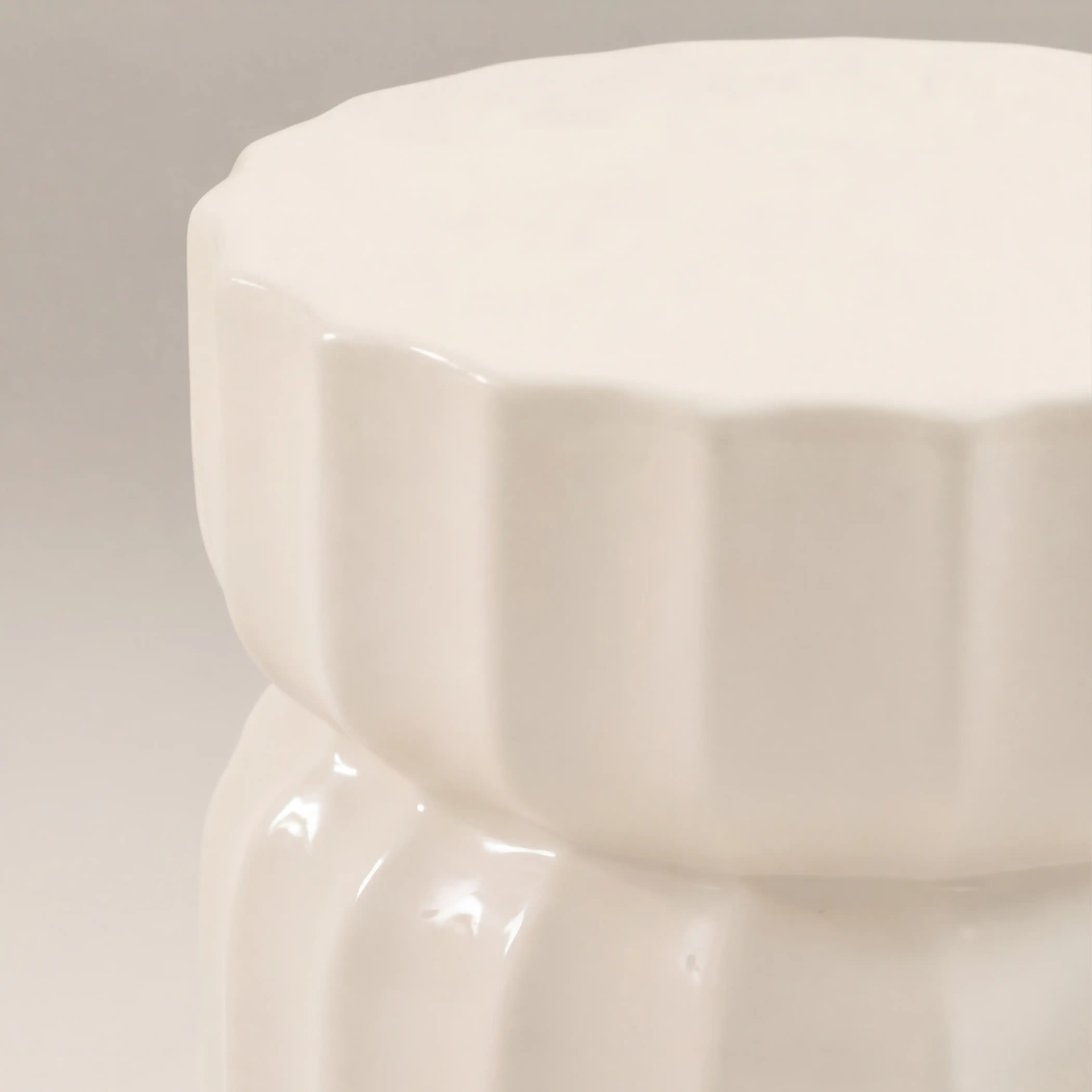 Amara Round Side Table | Porcelain Cream - Image 4