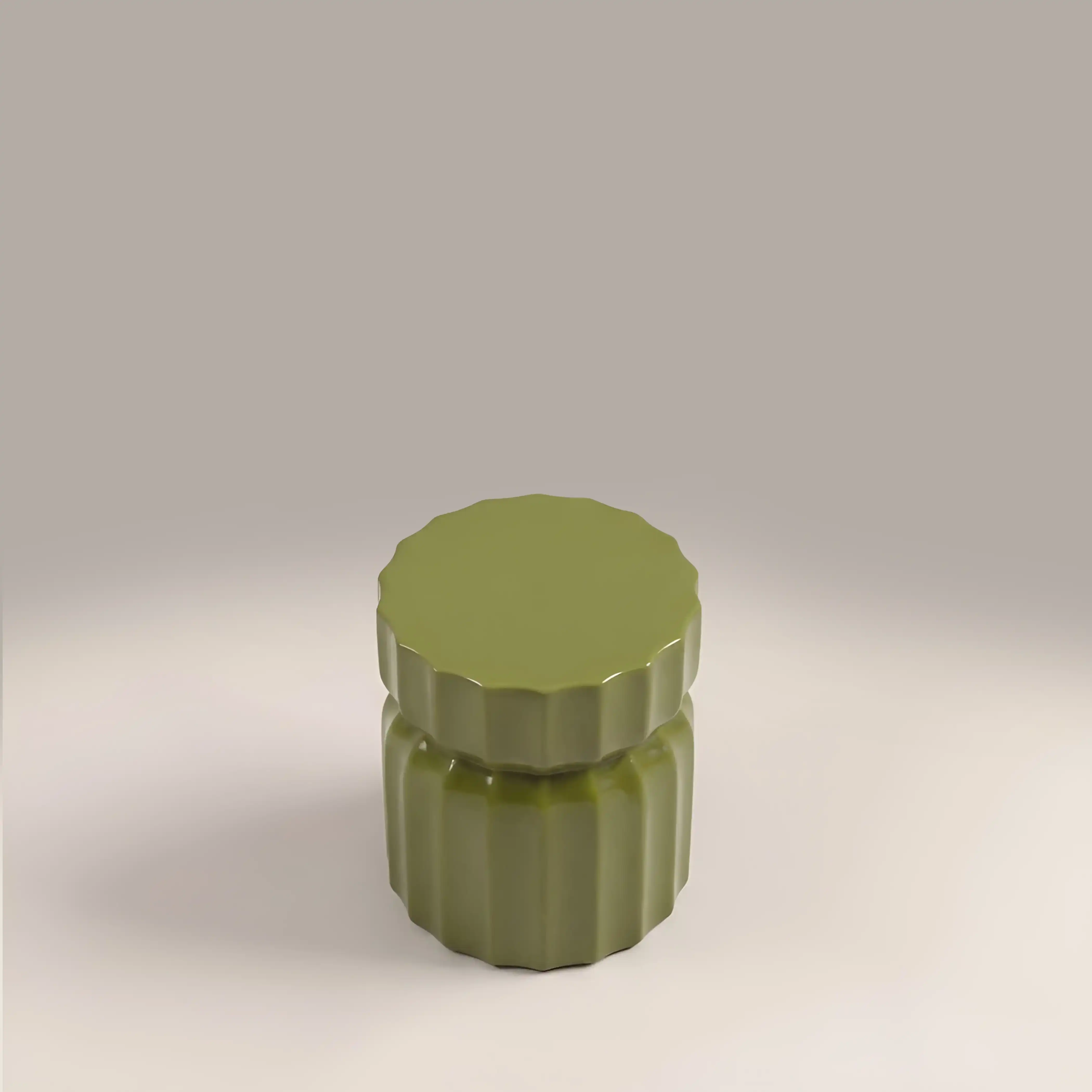 Amara Round Side Table |  Verde Green - Image 3