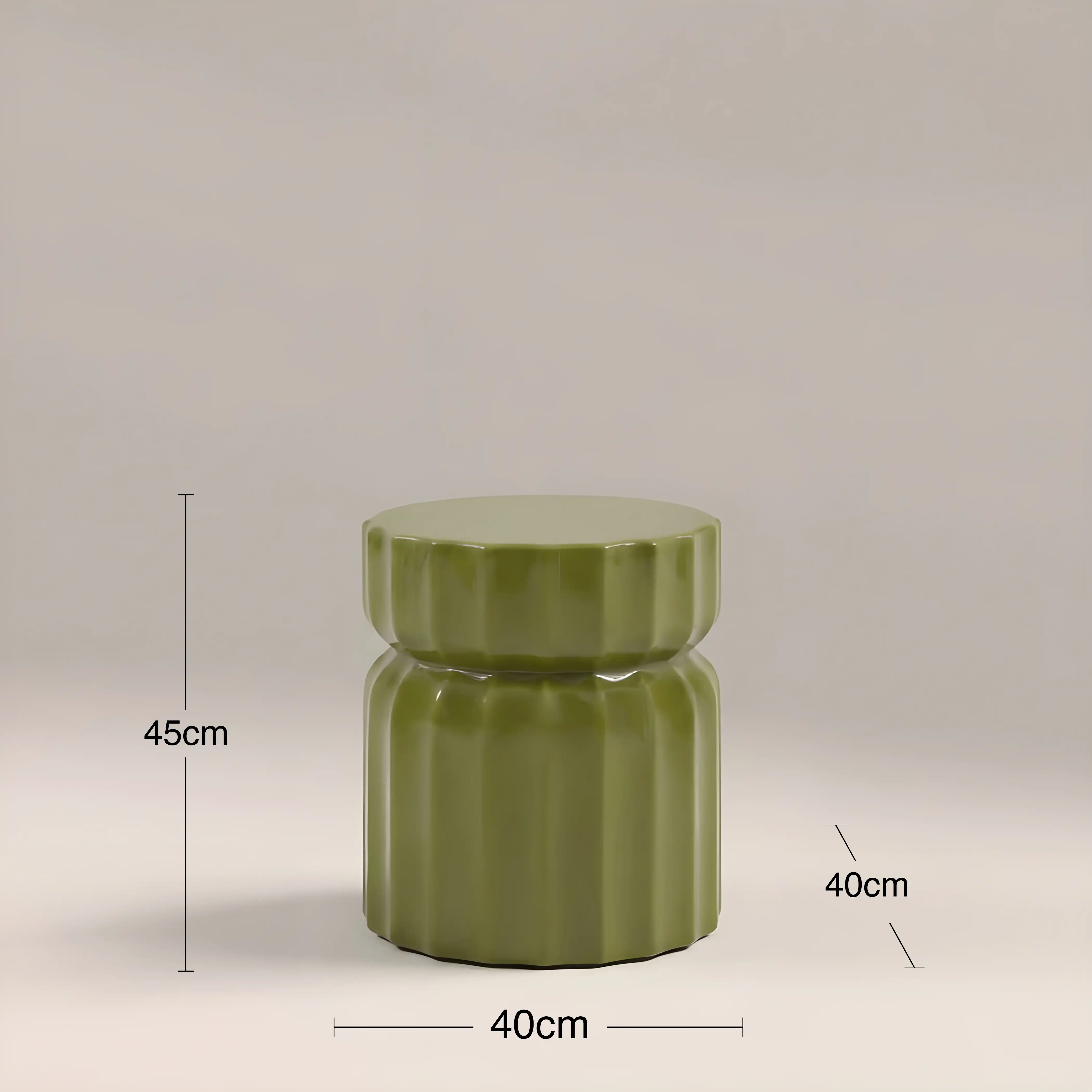 Amara Round Side Table |  Verde Green - Image 5