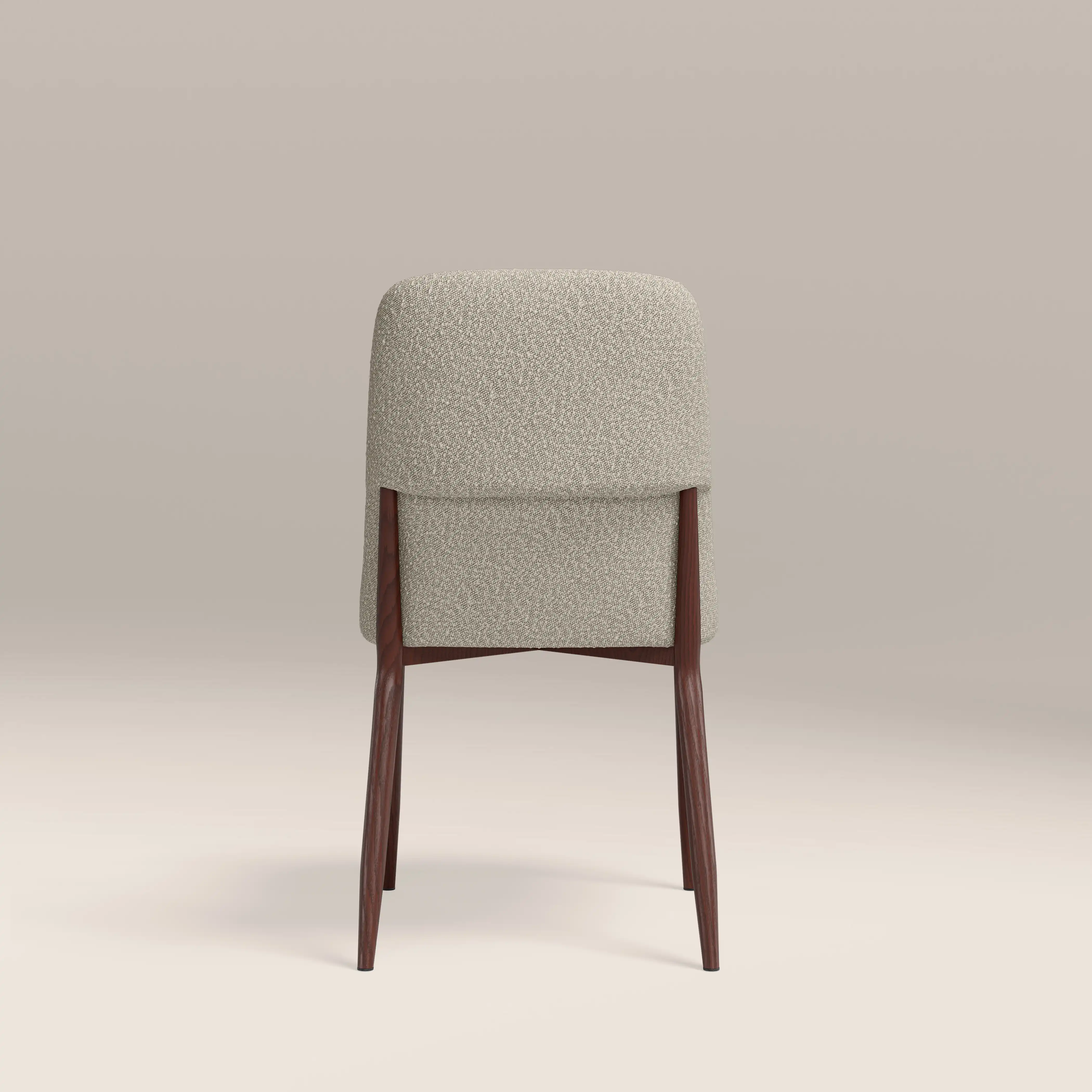 Amari Dining Chair | Speckled Stone Sustainable Boucle & Walnut - Image 7