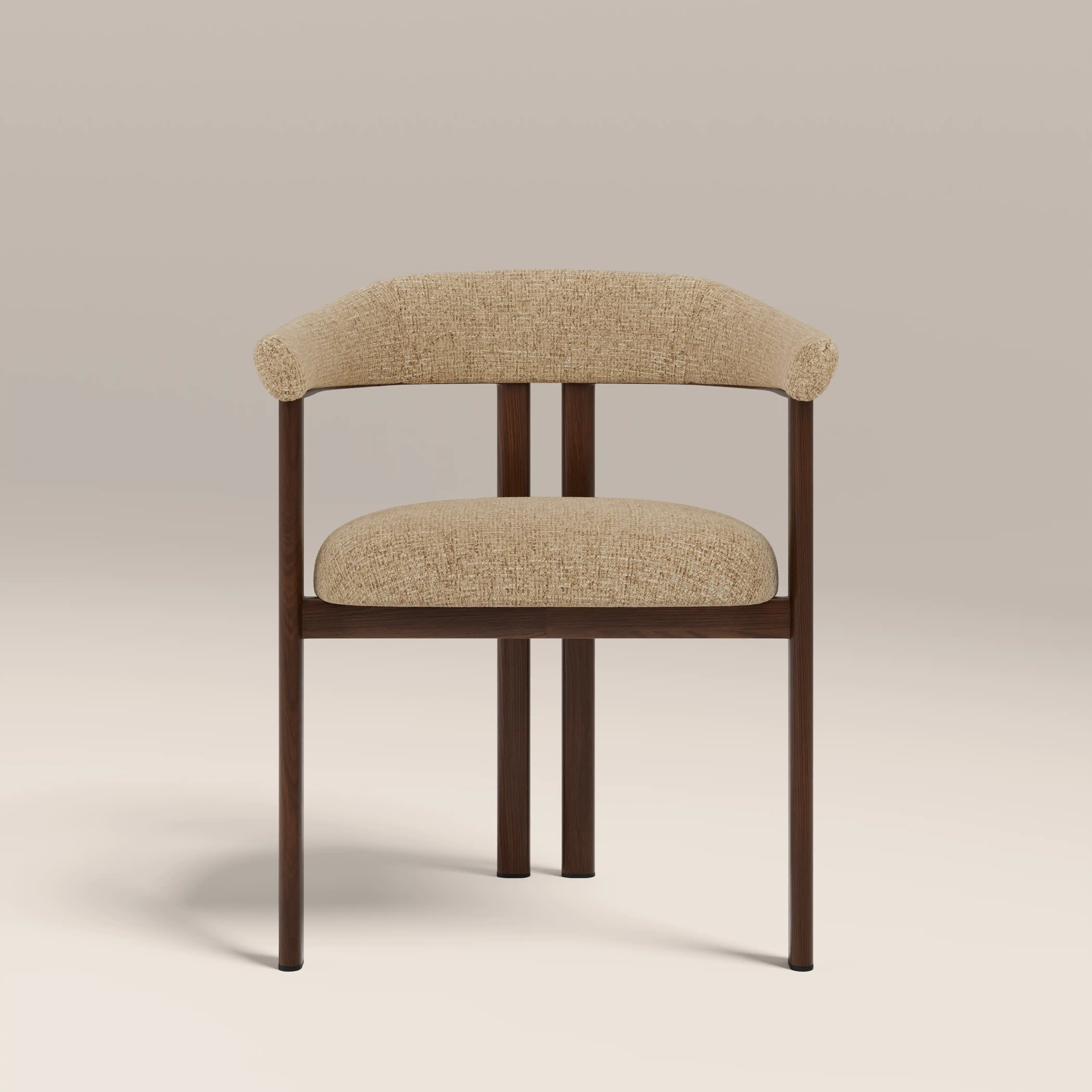 Arbor Carver Dining Chair | Speckled Latte Boucle & Walnut - Image 2