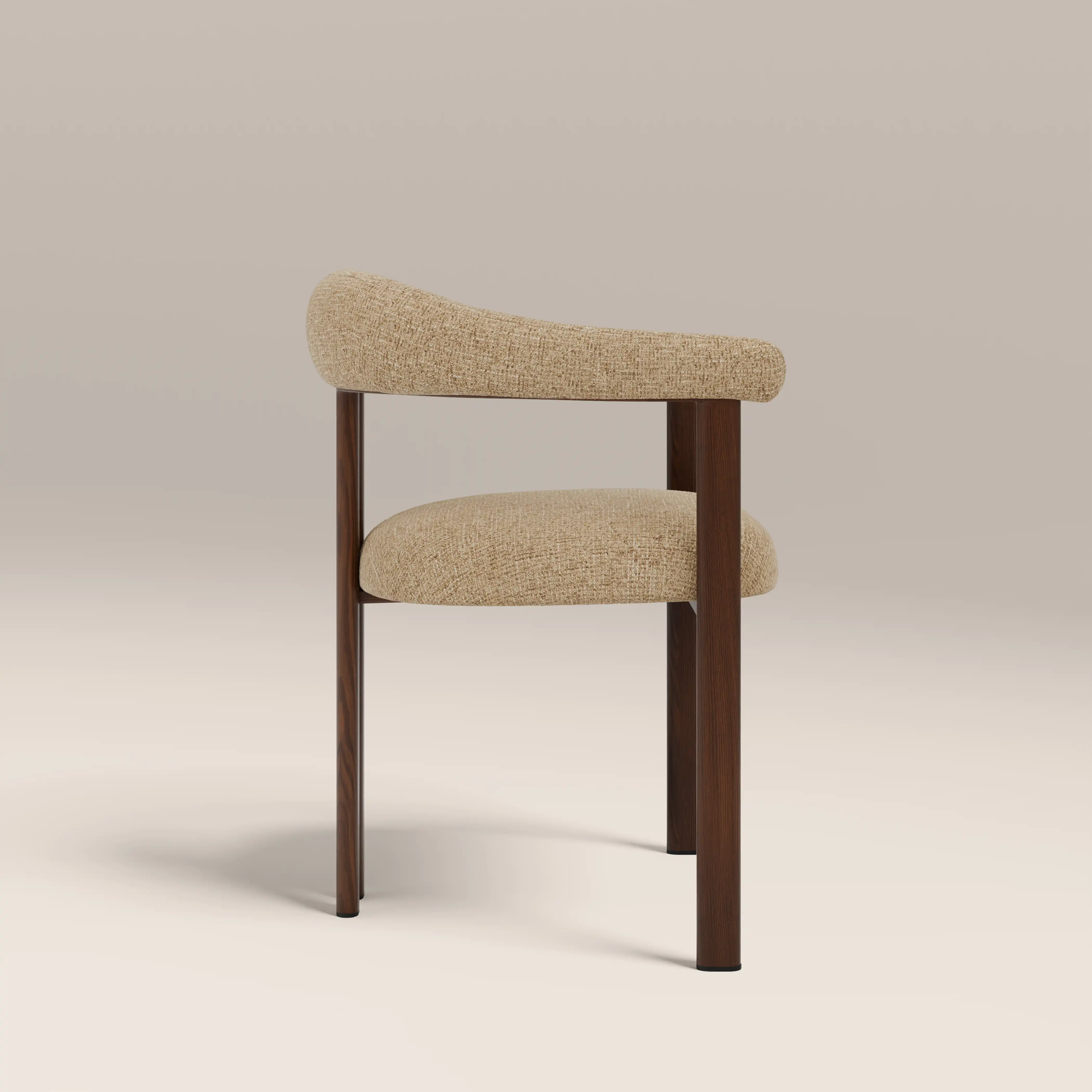Arbor Carver Dining Chair | Speckled Latte Boucle & Walnut - Image 4