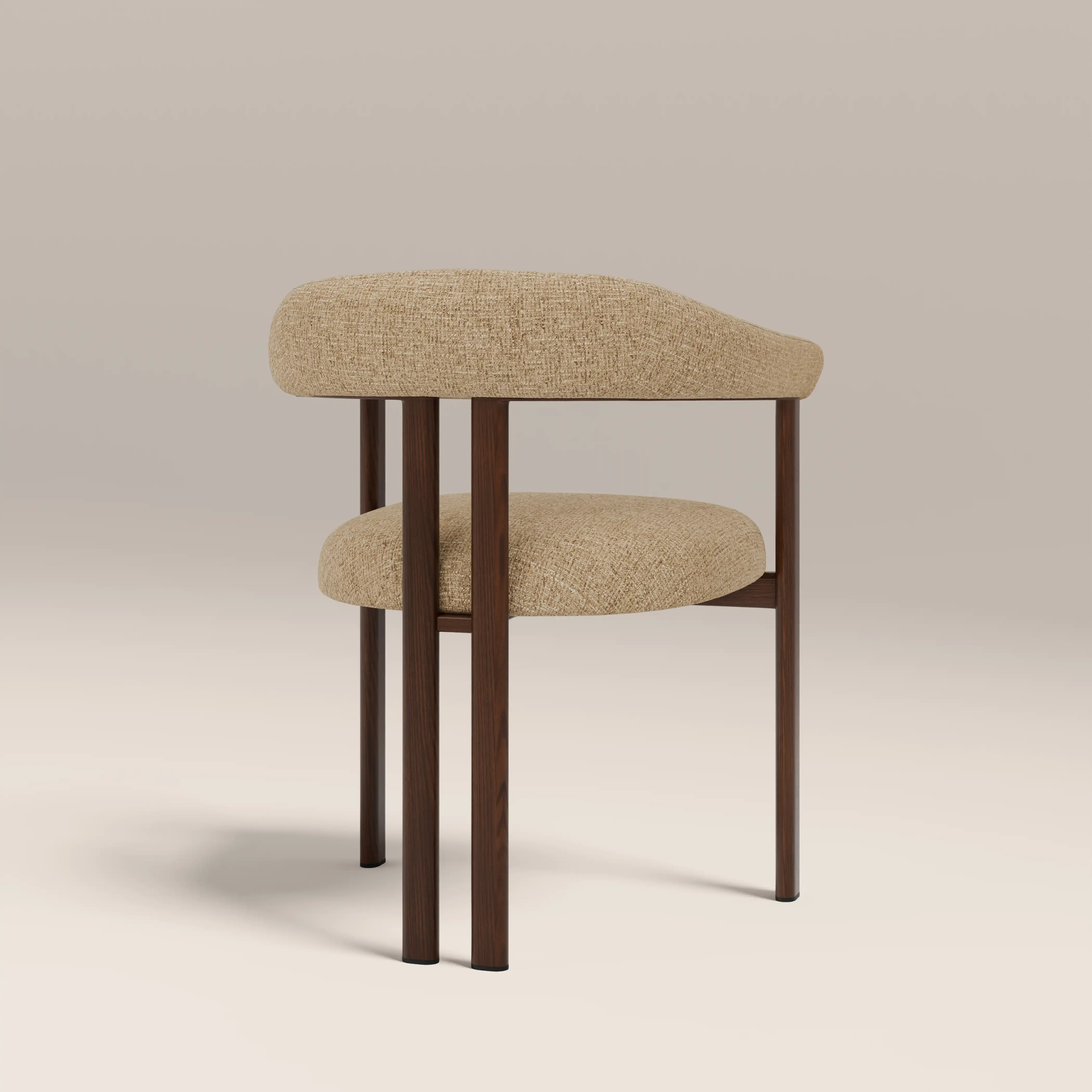 Arbor Carver Dining Chair | Speckled Latte Boucle & Walnut - Image 5