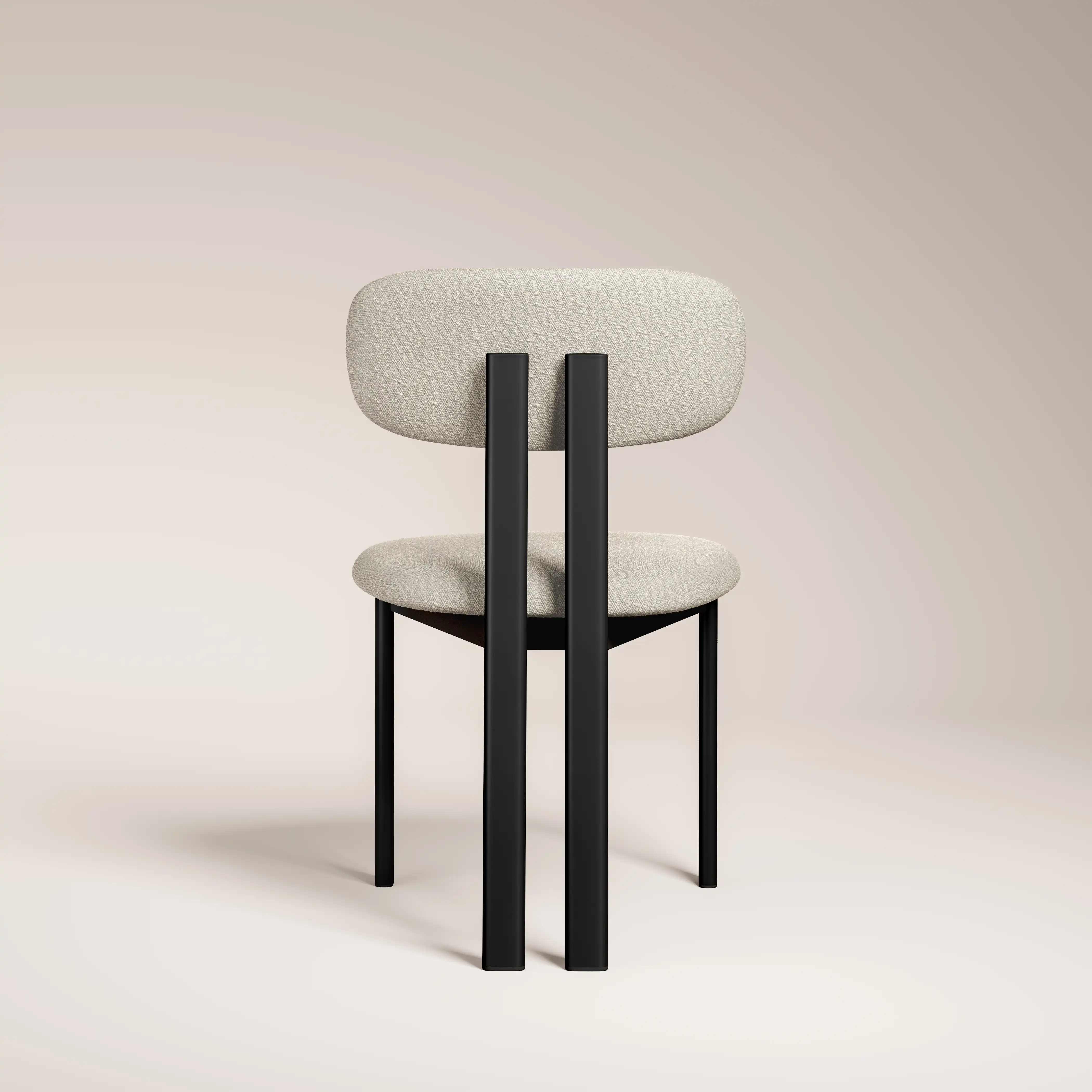 Arbor Dining Chair | Speckled Stone Sustainable Boucle & Black - Image 7