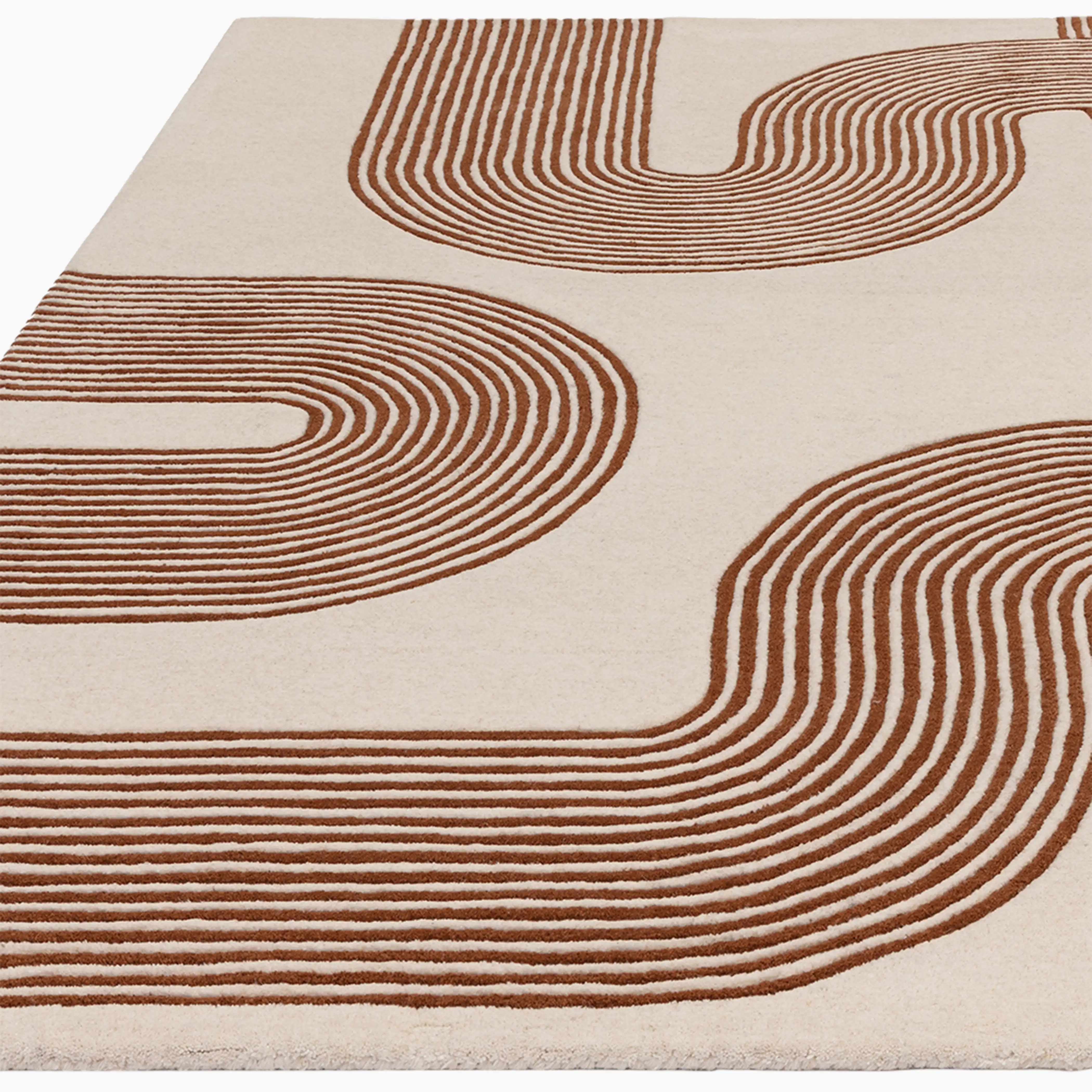 Archie Hand Tufted Rug | Beige & Brown - Image 4