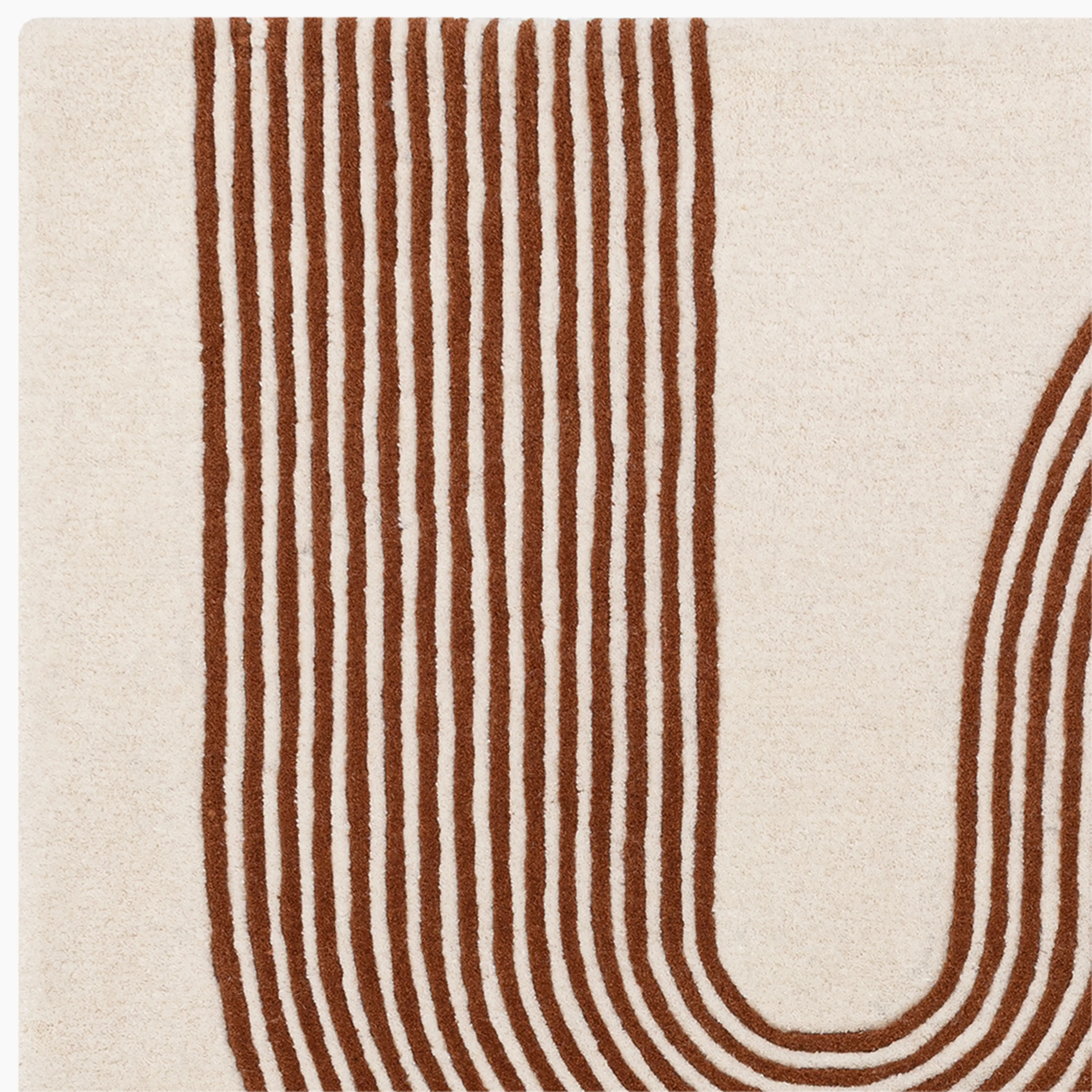 Archie Hand Tufted Rug | Beige & Brown - Image 5