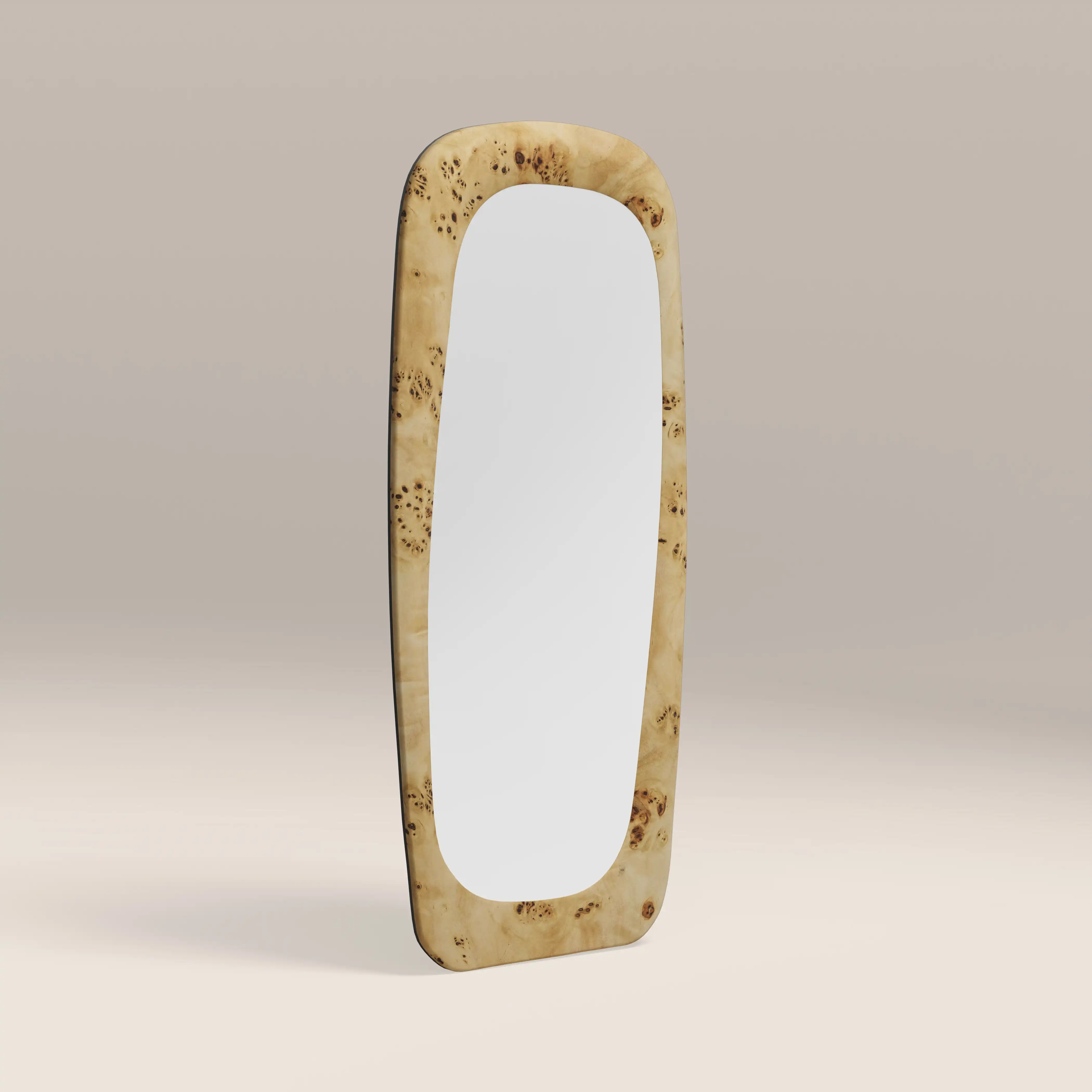 Arco Rectangle Full Length Mirror, 180 x 80 cm | Natural Burl Wood - Image 3