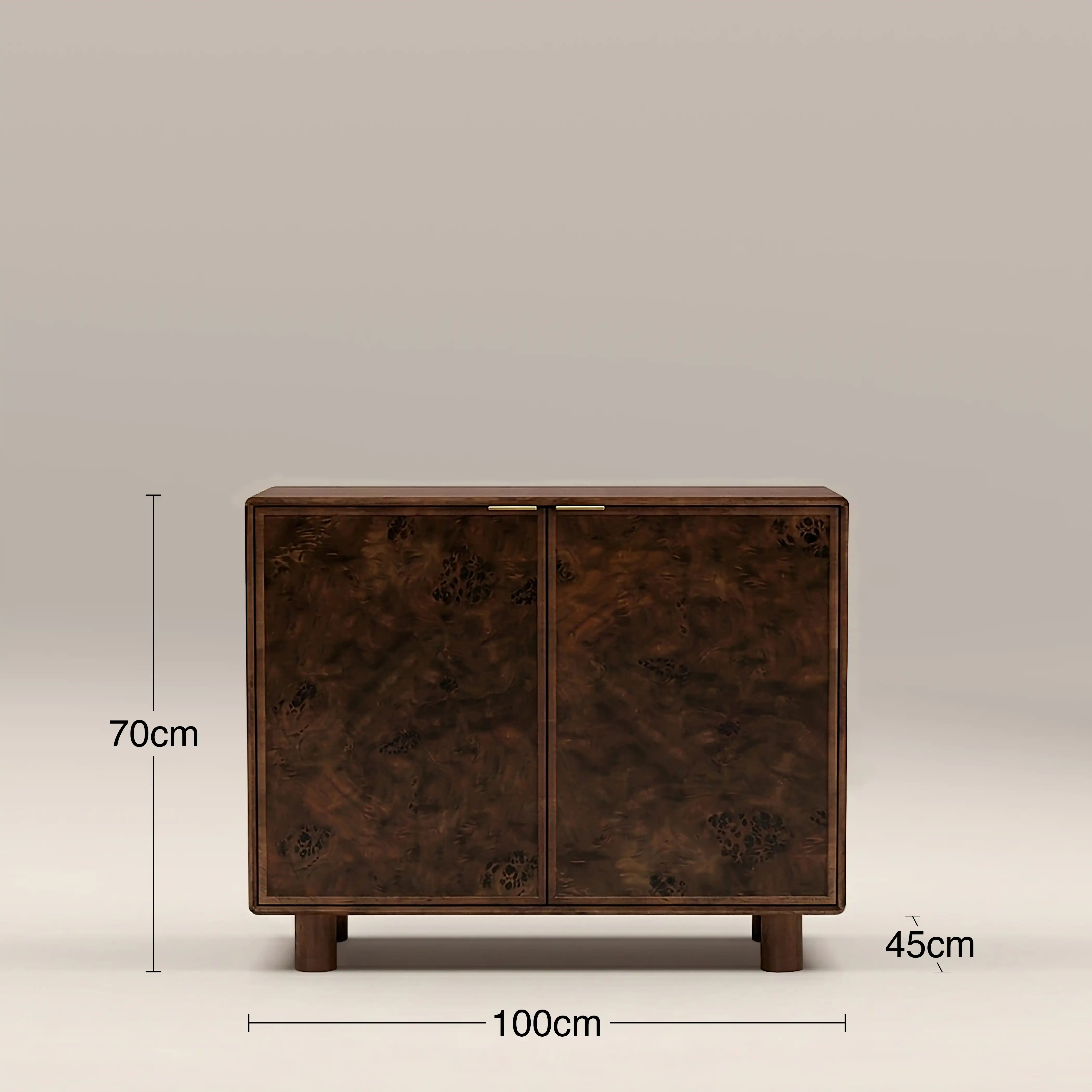 Arden 2 Door Wooden Sideboard | Walnut Burl Wood - Image 7
