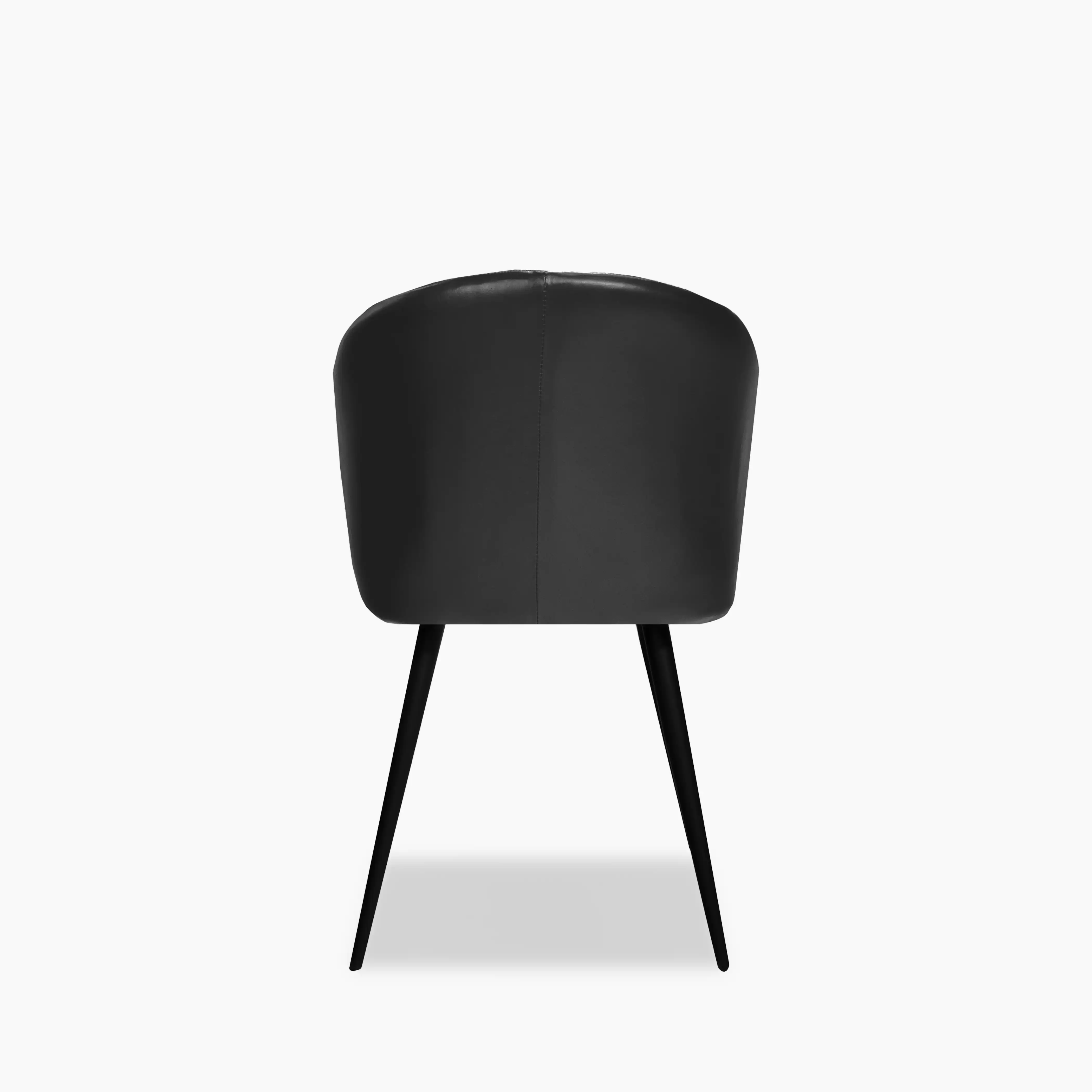 Argyle Carver Dining Chair | Vintage Black Faux Leather & Black - Image 3