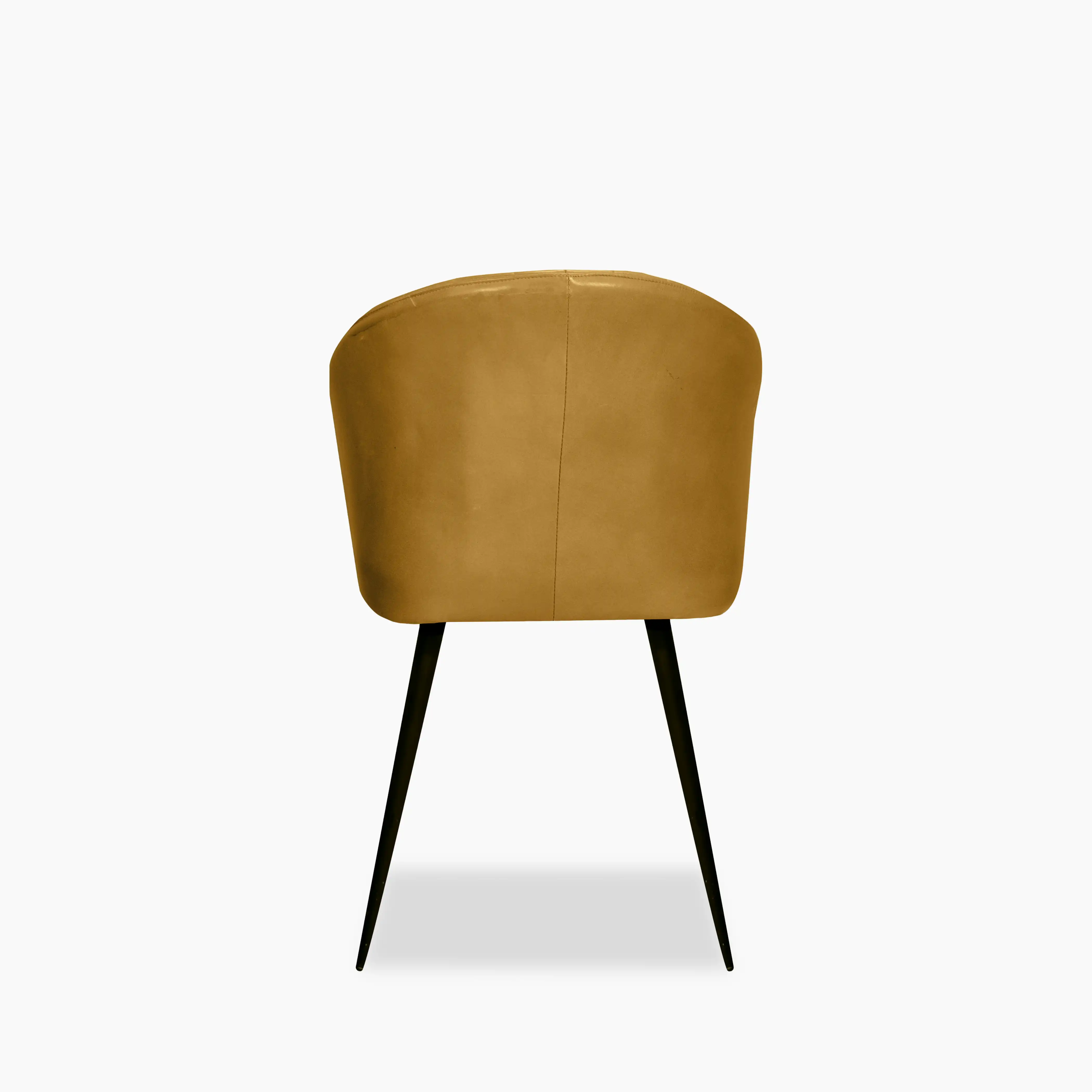 Argyle Carver Dining Chair | Vintage Gold Faux Leather & Black - Image 3