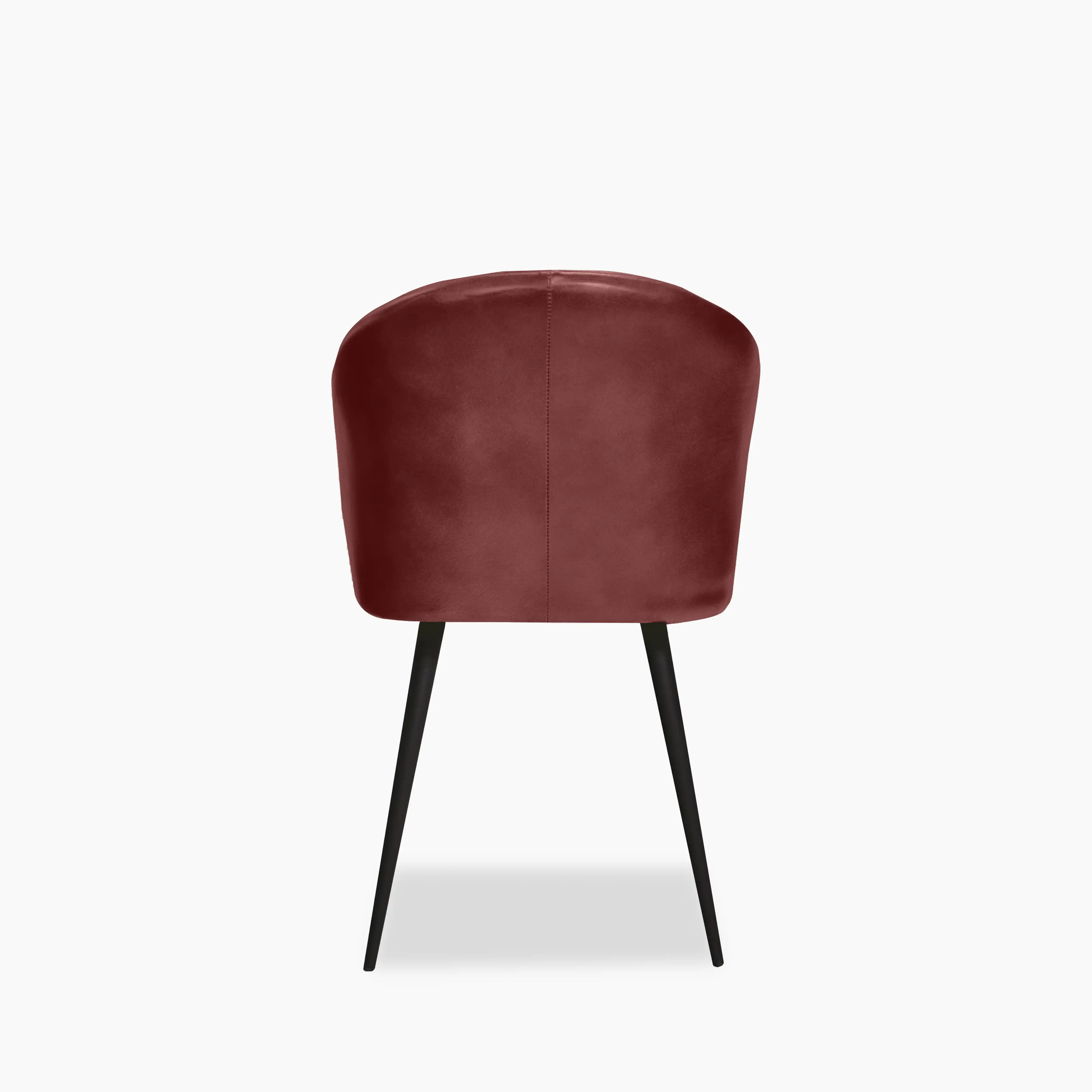 Argyle Carver Dining Chair | Vintage Red Faux Leather & Black - Image 3