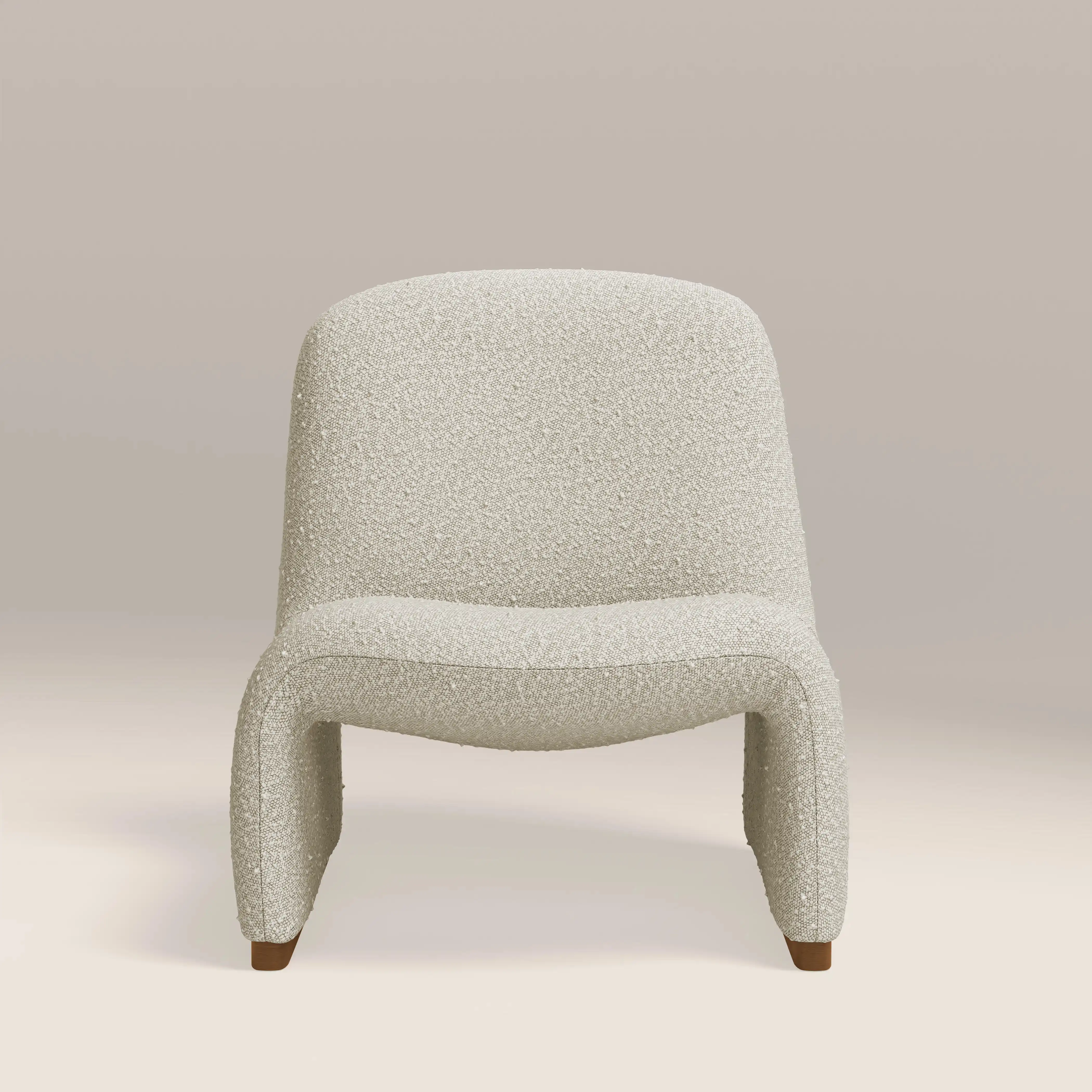 Arlet Accent Chair | Speckled Stone Sustainable Boucle & Walnut - Image 4