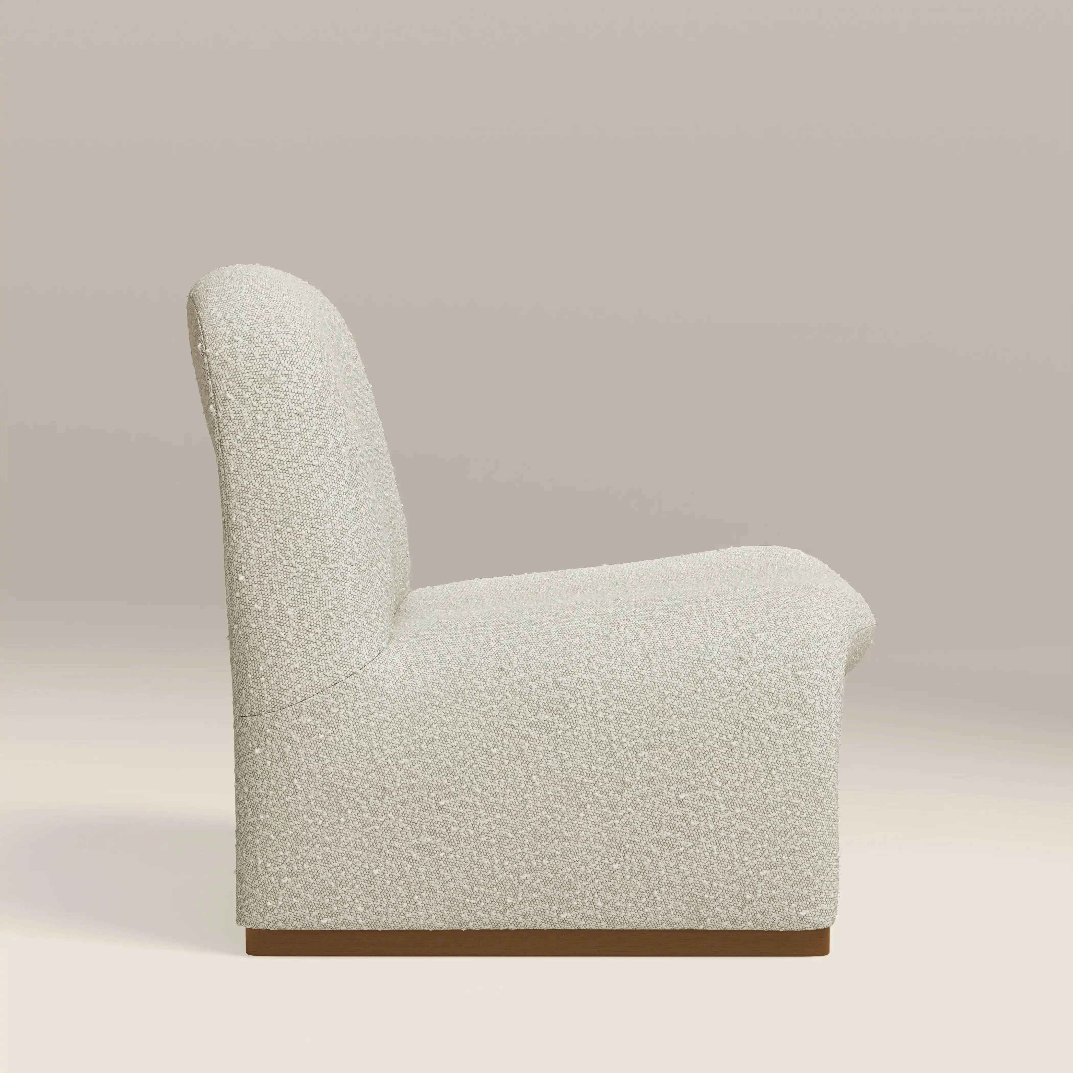 Arlet Accent Chair | Speckled Stone Sustainable Boucle & Walnut - Image 5