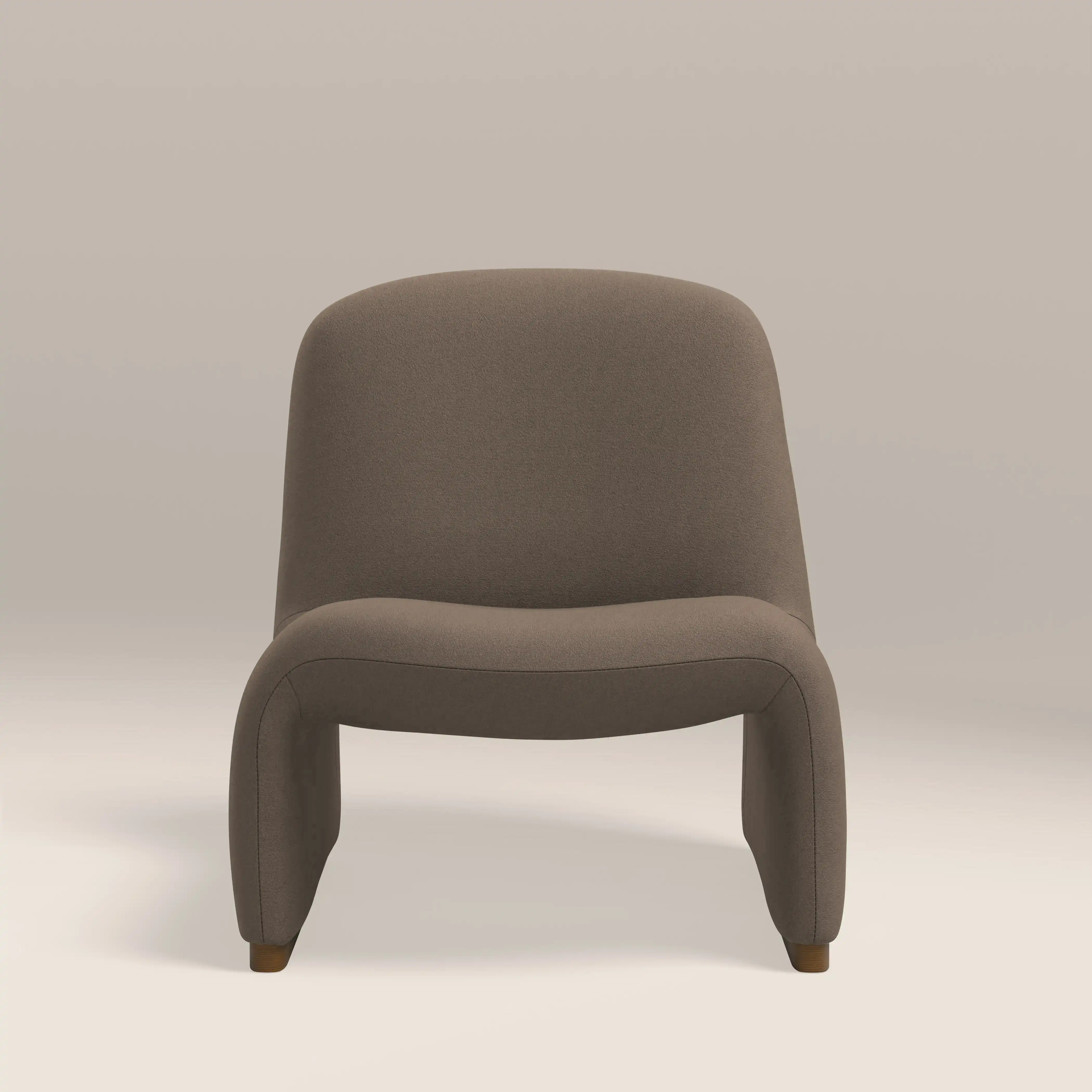 Arlet Accent Chair | Truffle Brown Sustainable Mohair Velvet & Walnut - Image 2