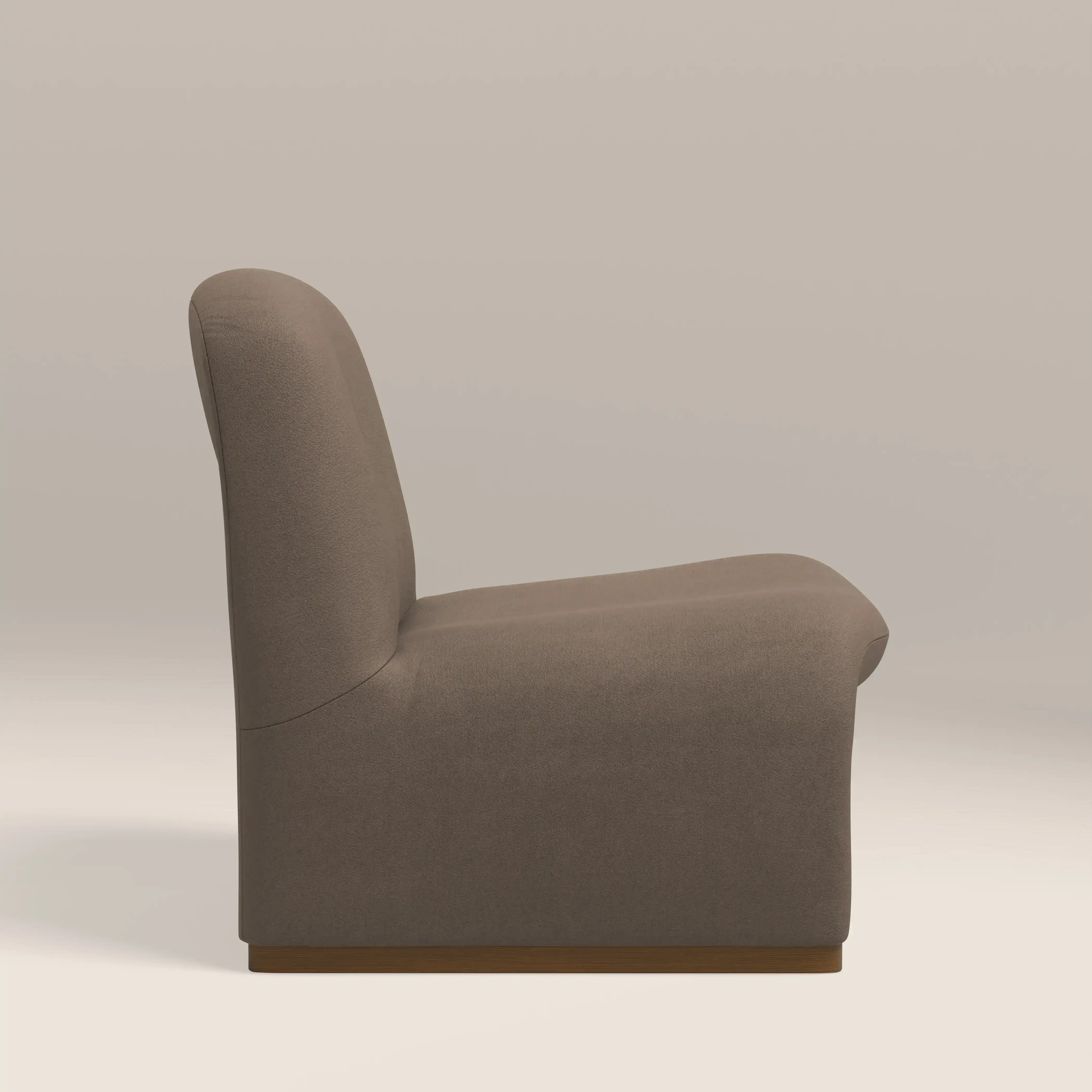 Arlet Accent Chair | Truffle Brown Sustainable Mohair Velvet & Walnut - Image 4