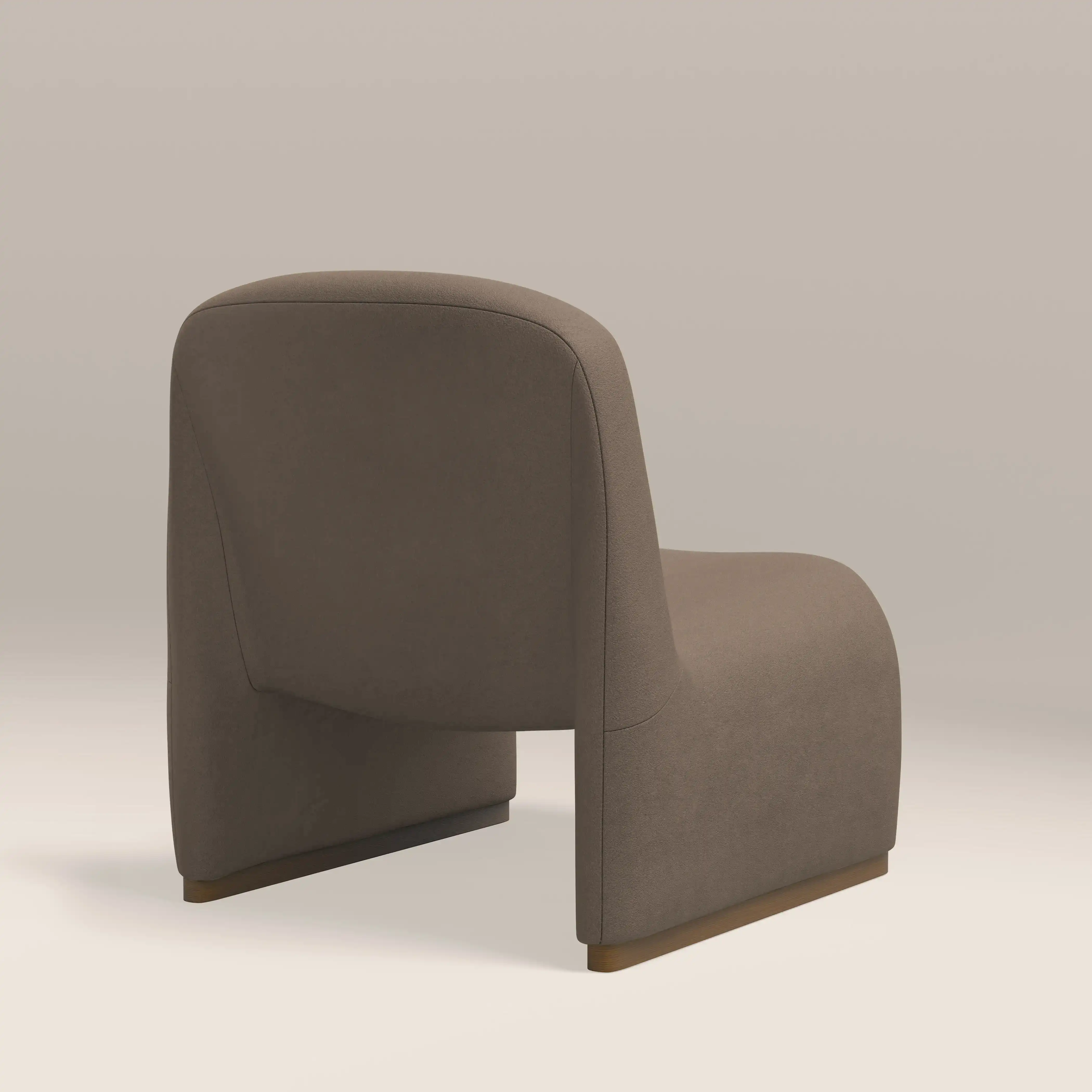 Arlet Accent Chair | Truffle Brown Sustainable Mohair Velvet & Walnut - Image 6