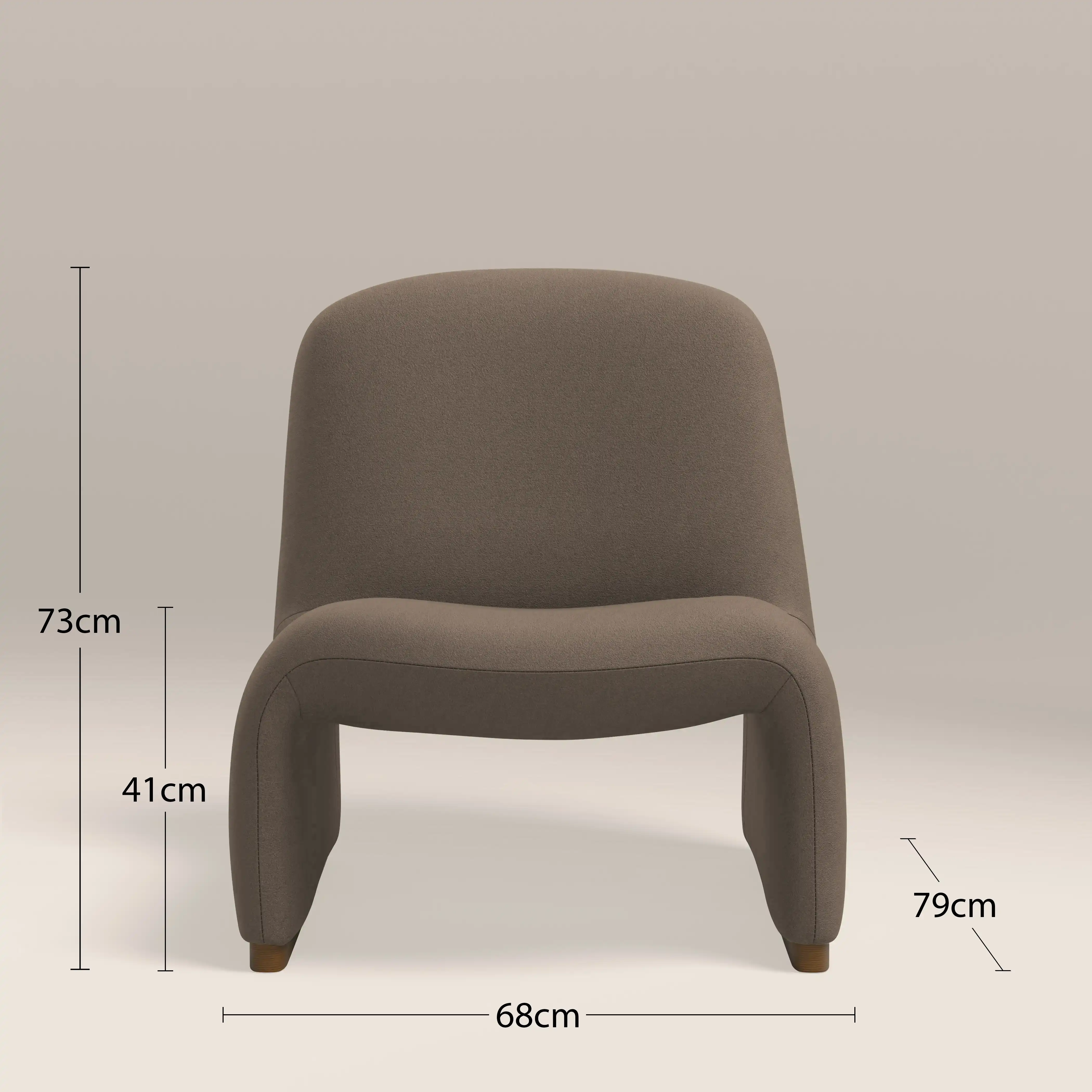 Arlet Accent Chair | Truffle Brown Sustainable Mohair Velvet & Walnut - Image 7
