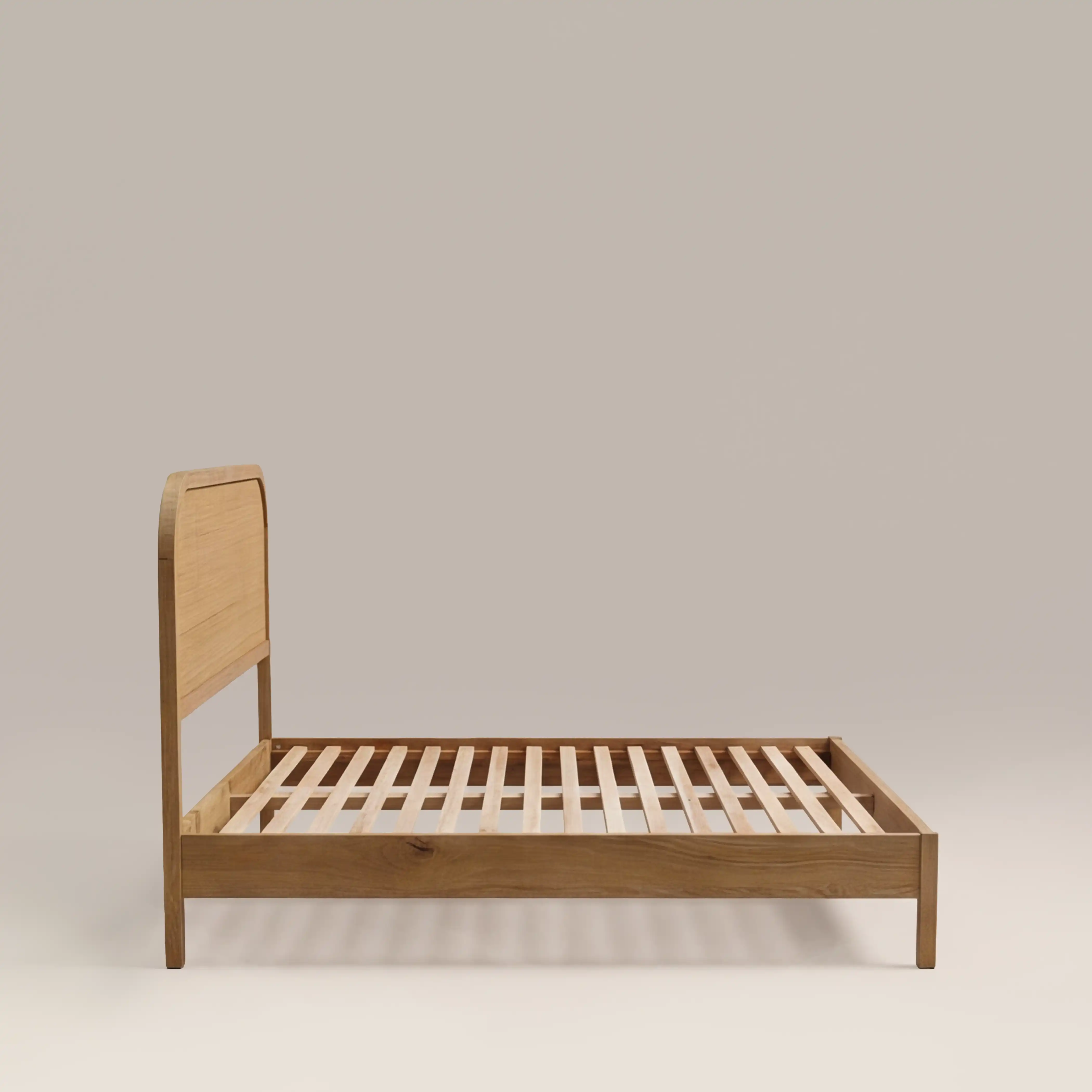 Ashen Wooden Double Bed | Oak - Image 3