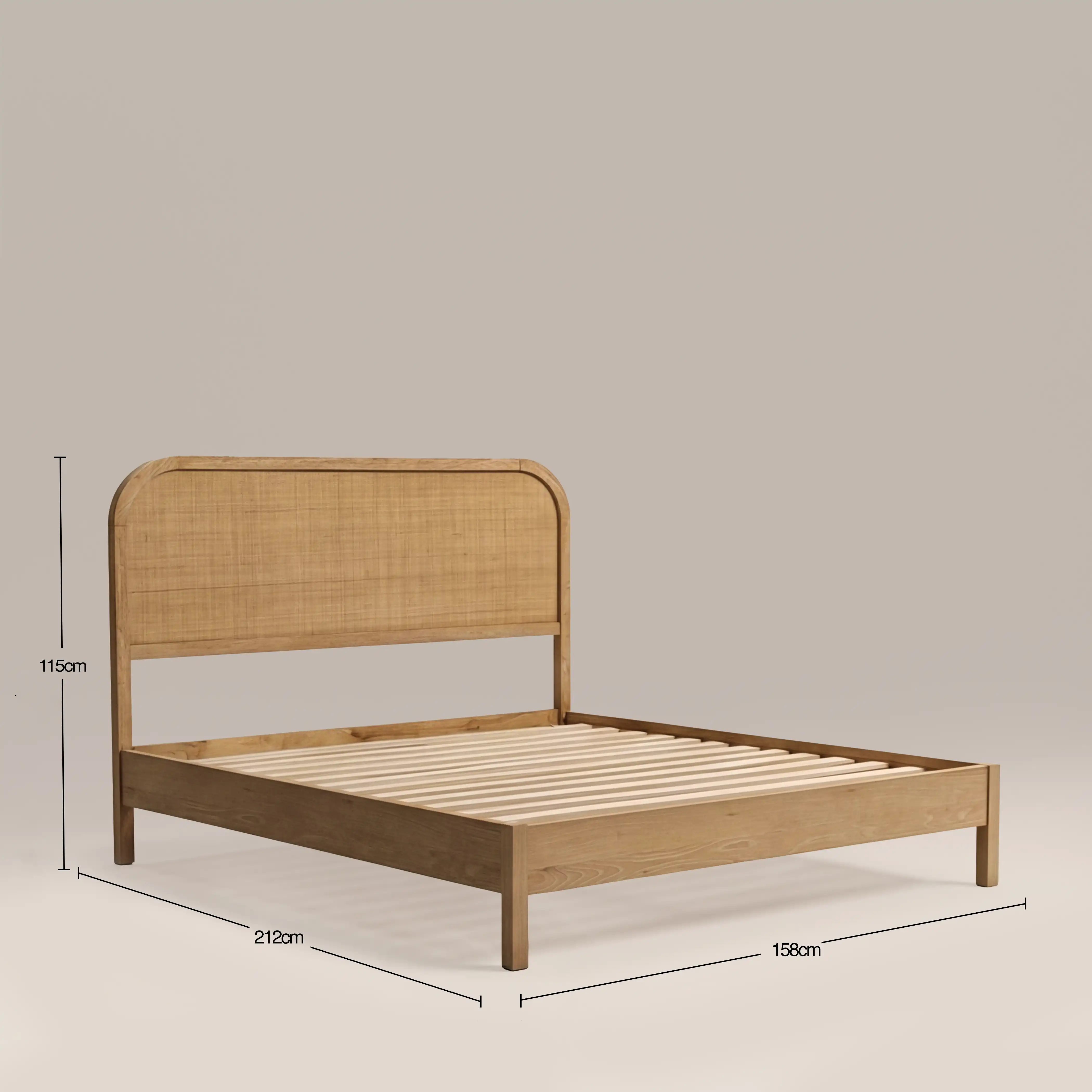 Ashen Wooden King  Bed | Oak - Image 4