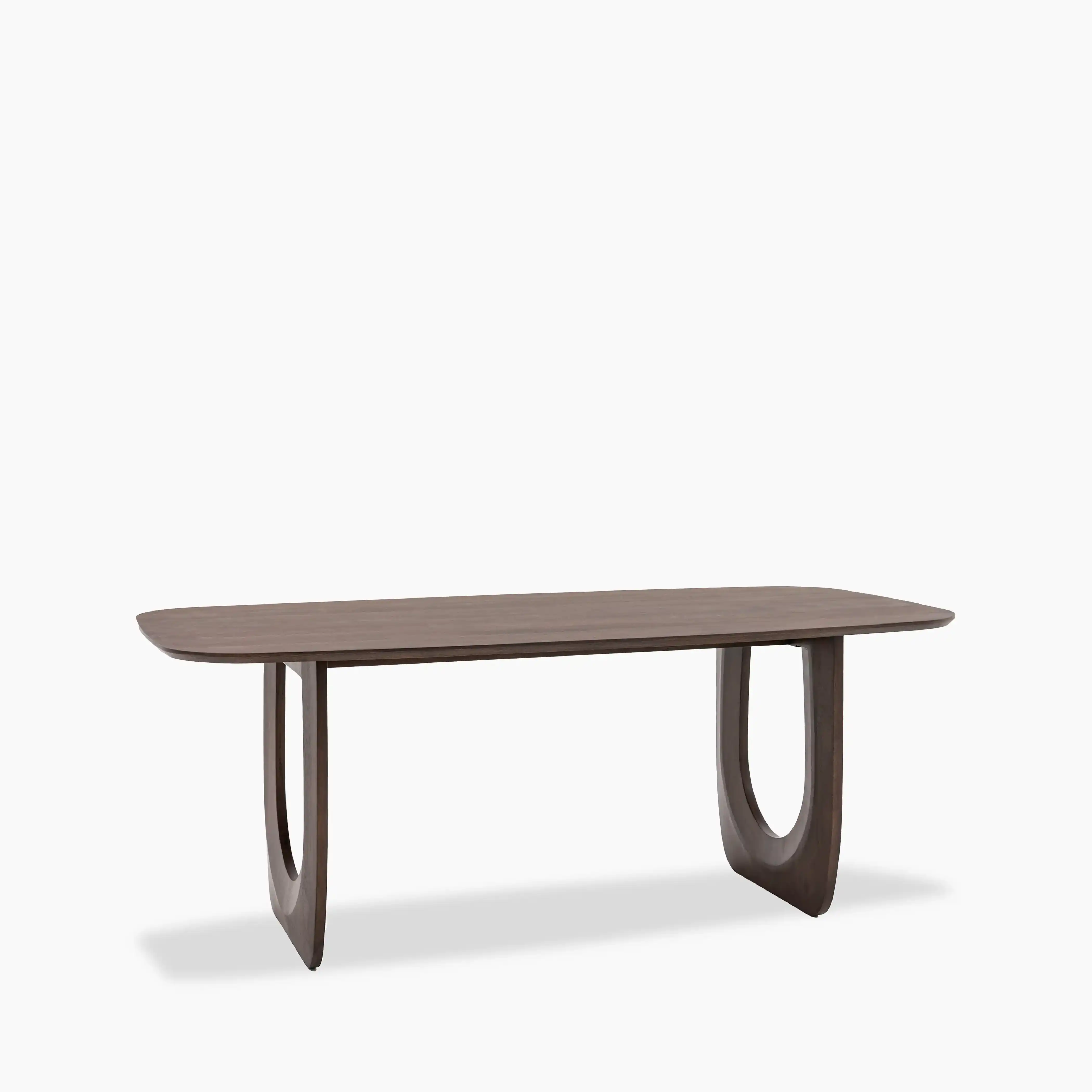 Asher 6 Seat Rectangle Wooden Dining Table | Dark Mango Wood - Image 3