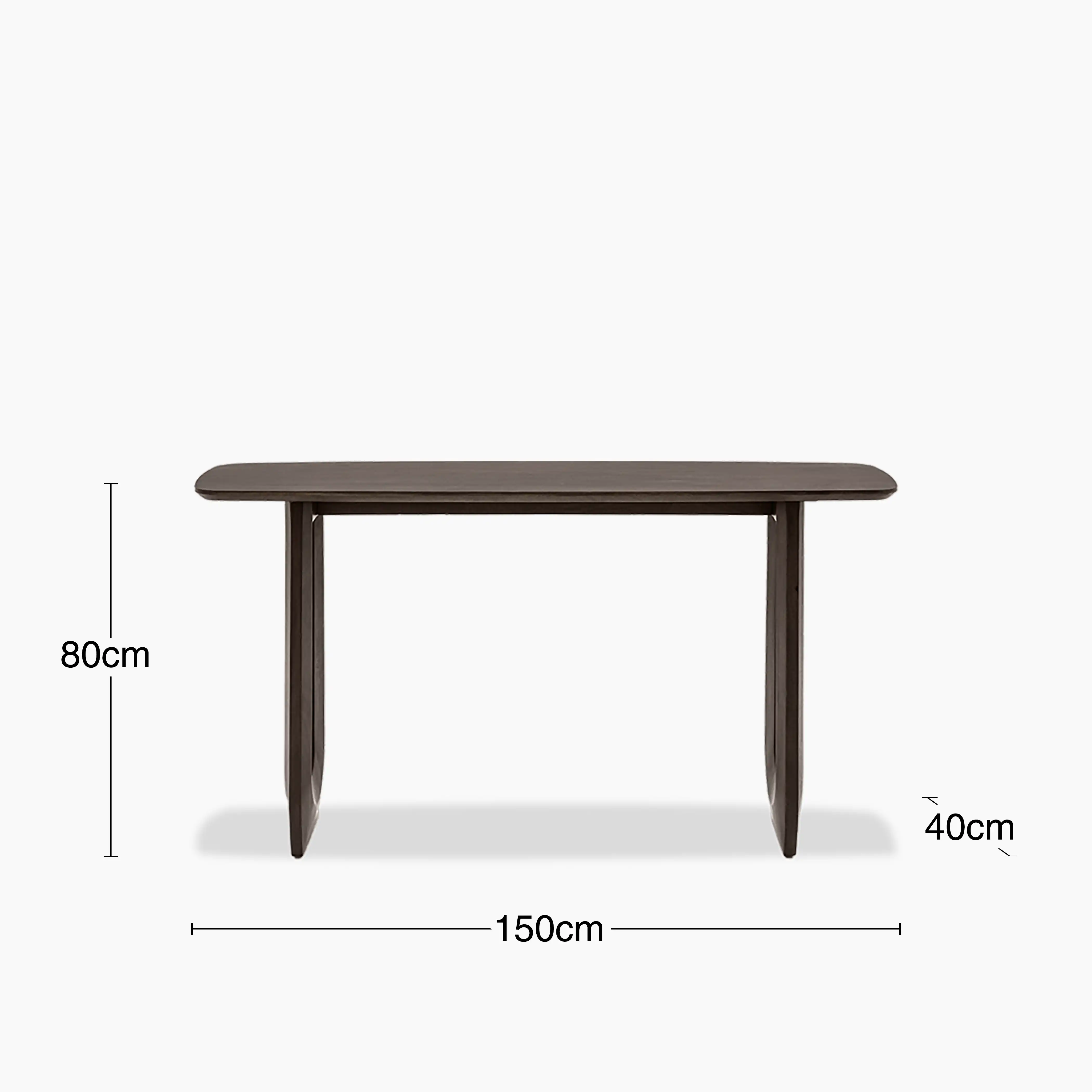 Asher Wooden Console Table | Dark Mango Wood - Image 3