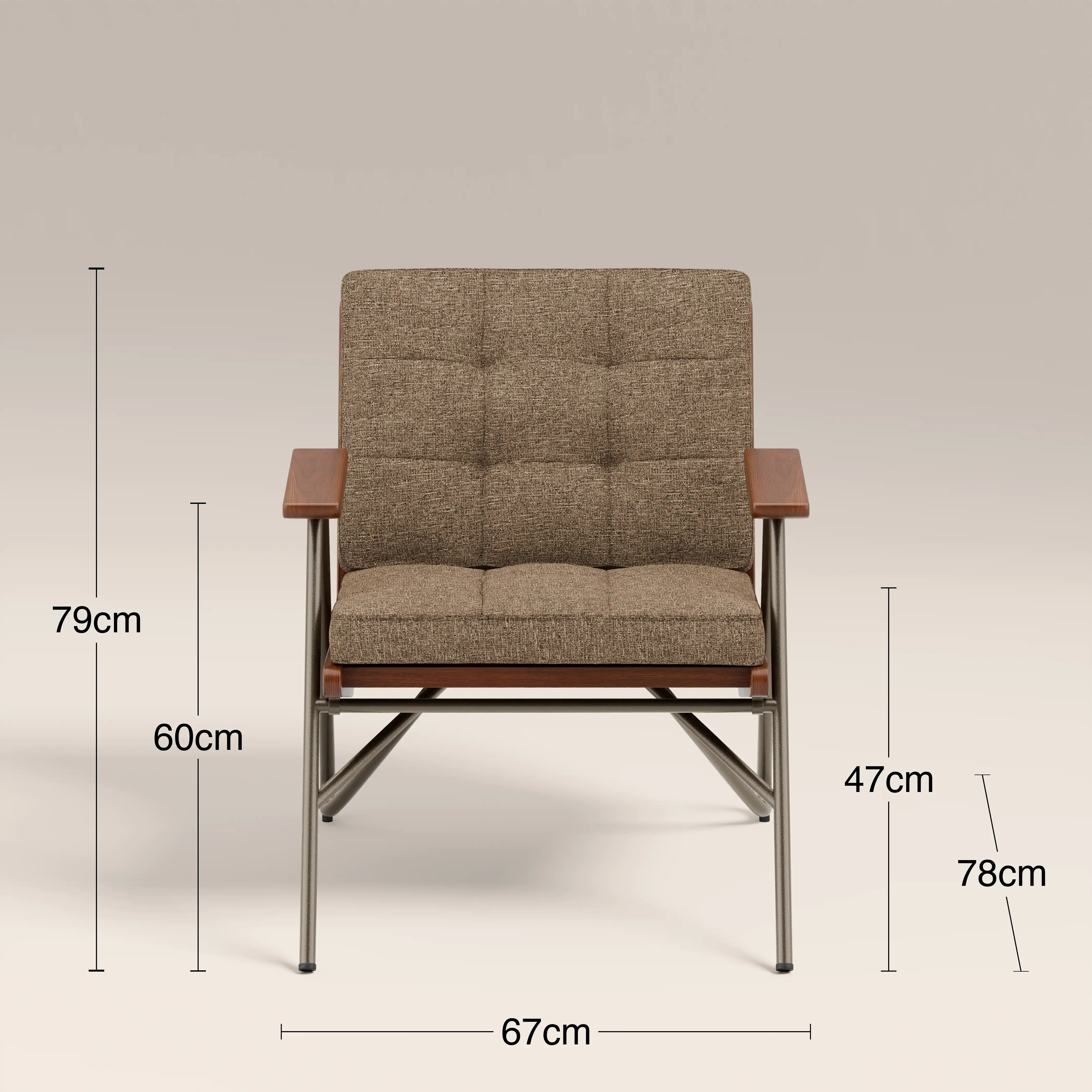 Aspen Accent Chair | Speckled Cappuccino Boucle & Walnut - Image 8