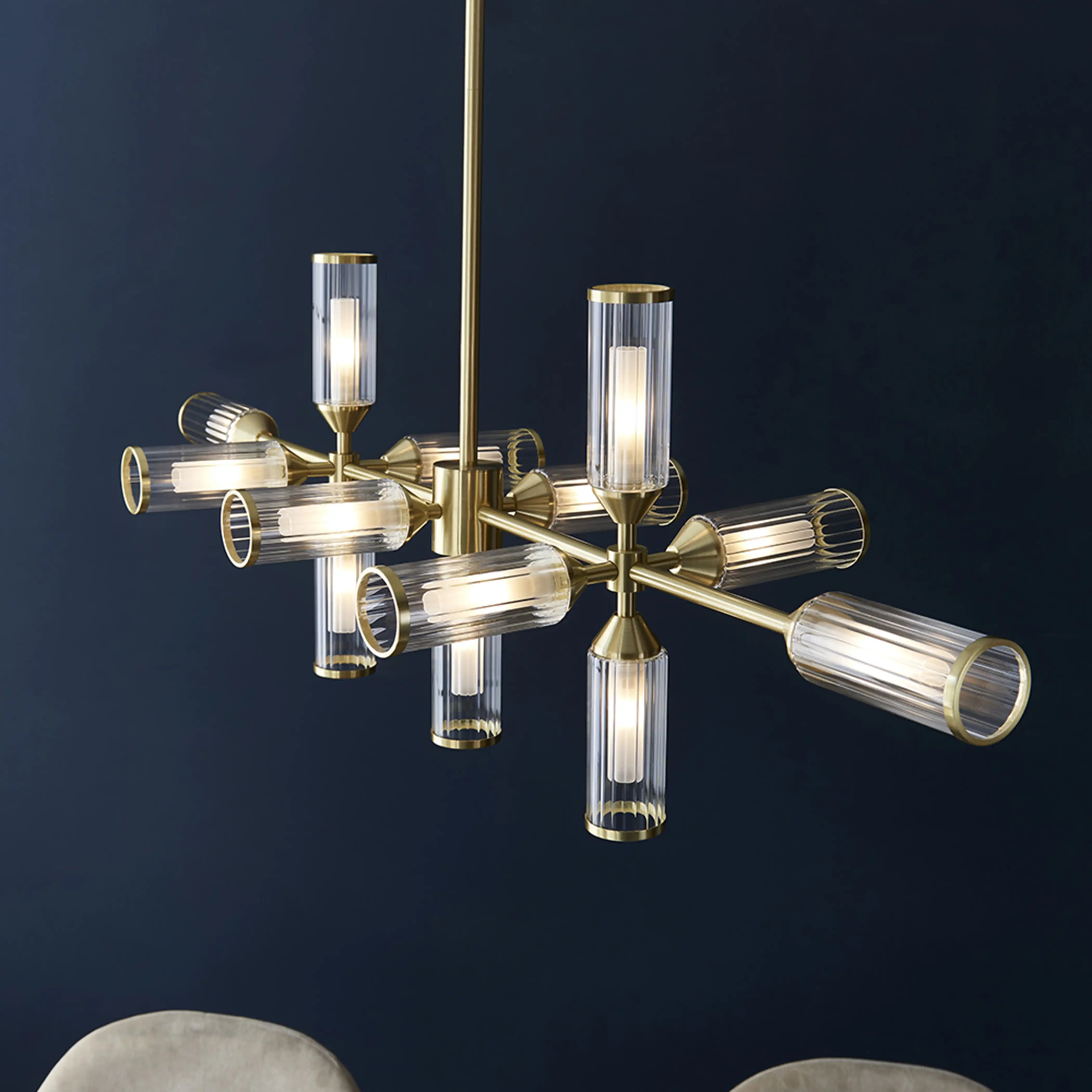 Aster 13 Light Ceiling Light | Brass - Image 4