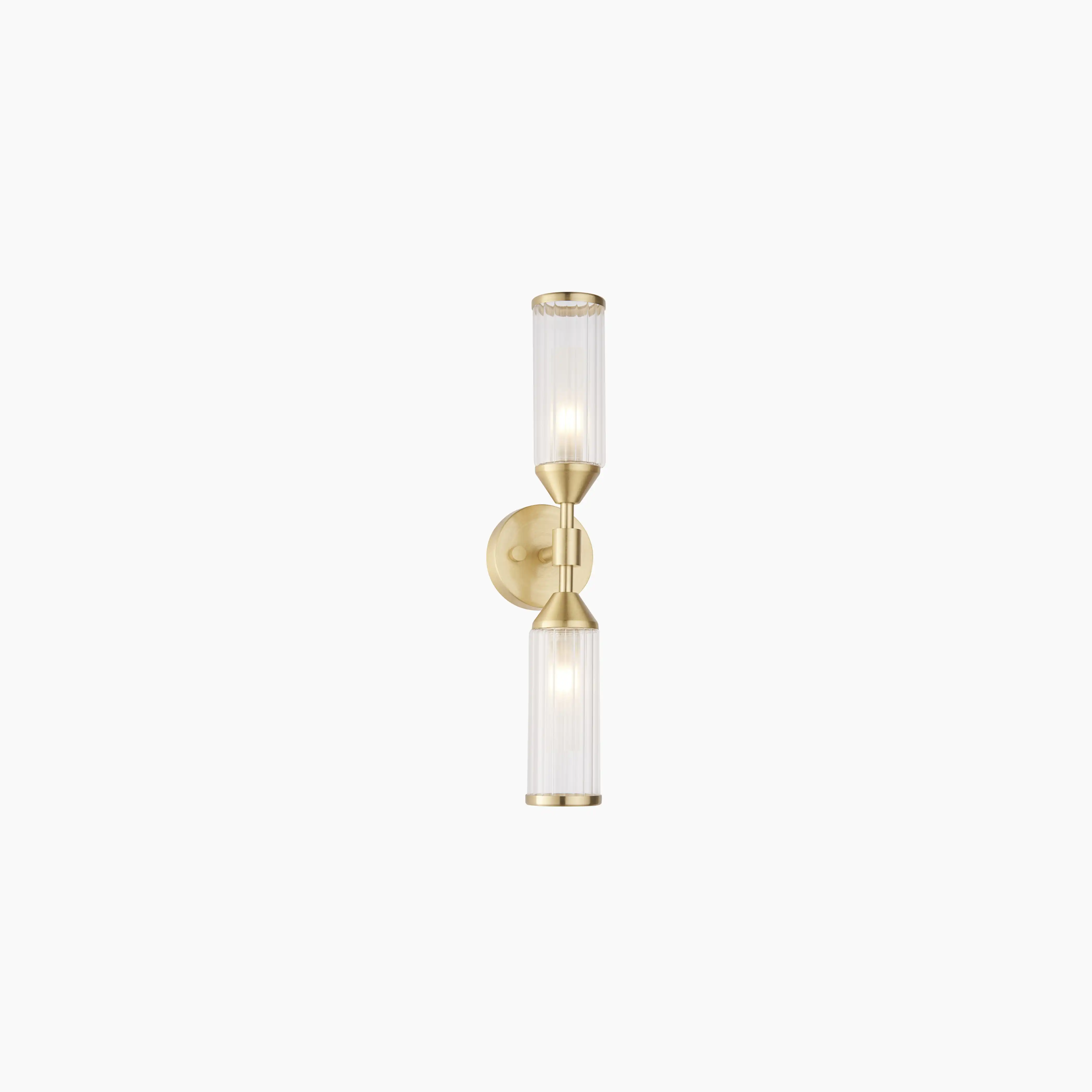 Aster 2 Light Wall Light | Brass - Image 8