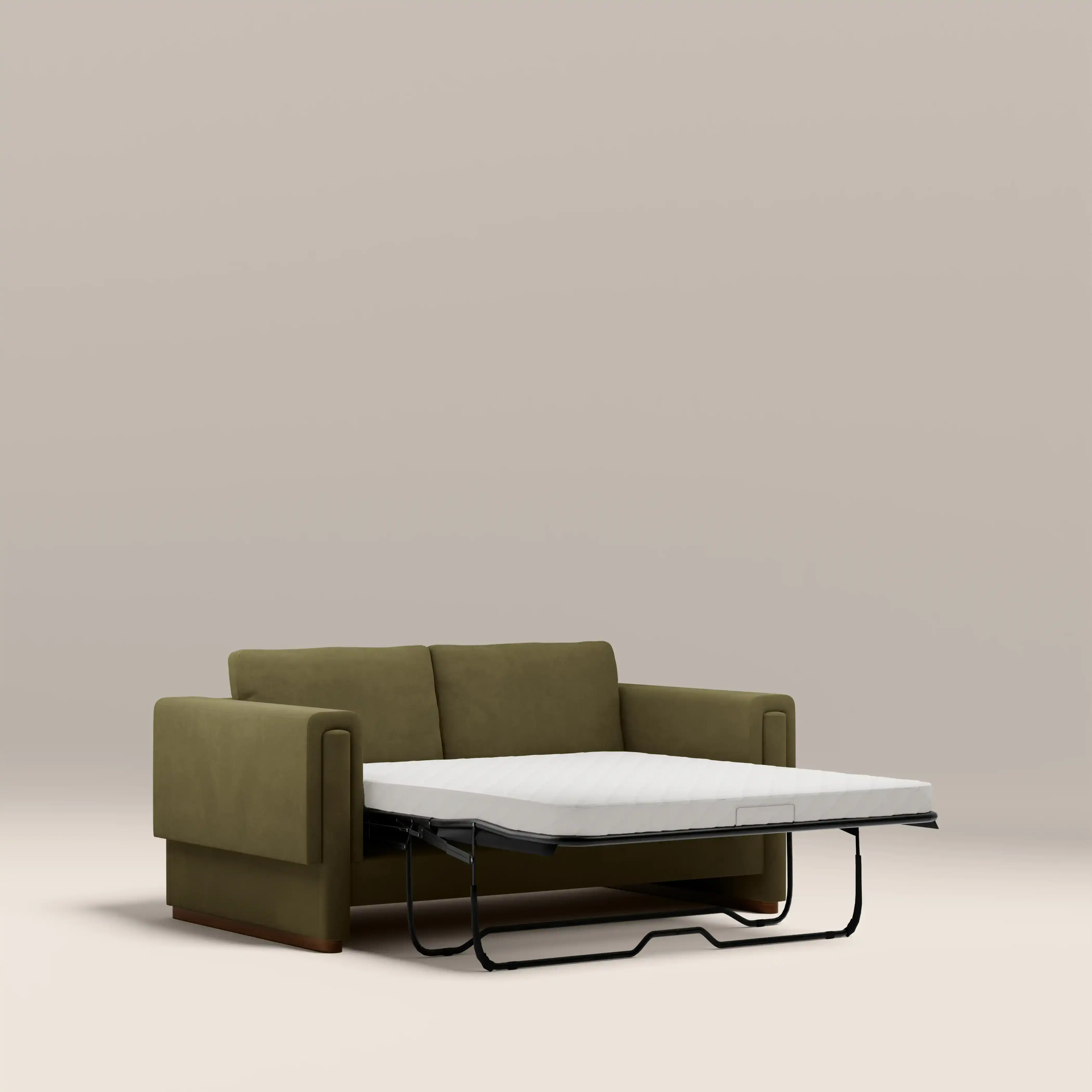 Ava 3 Seater Sofa Bed | Moss Green Sustainable Mohair Velvet - Image 5