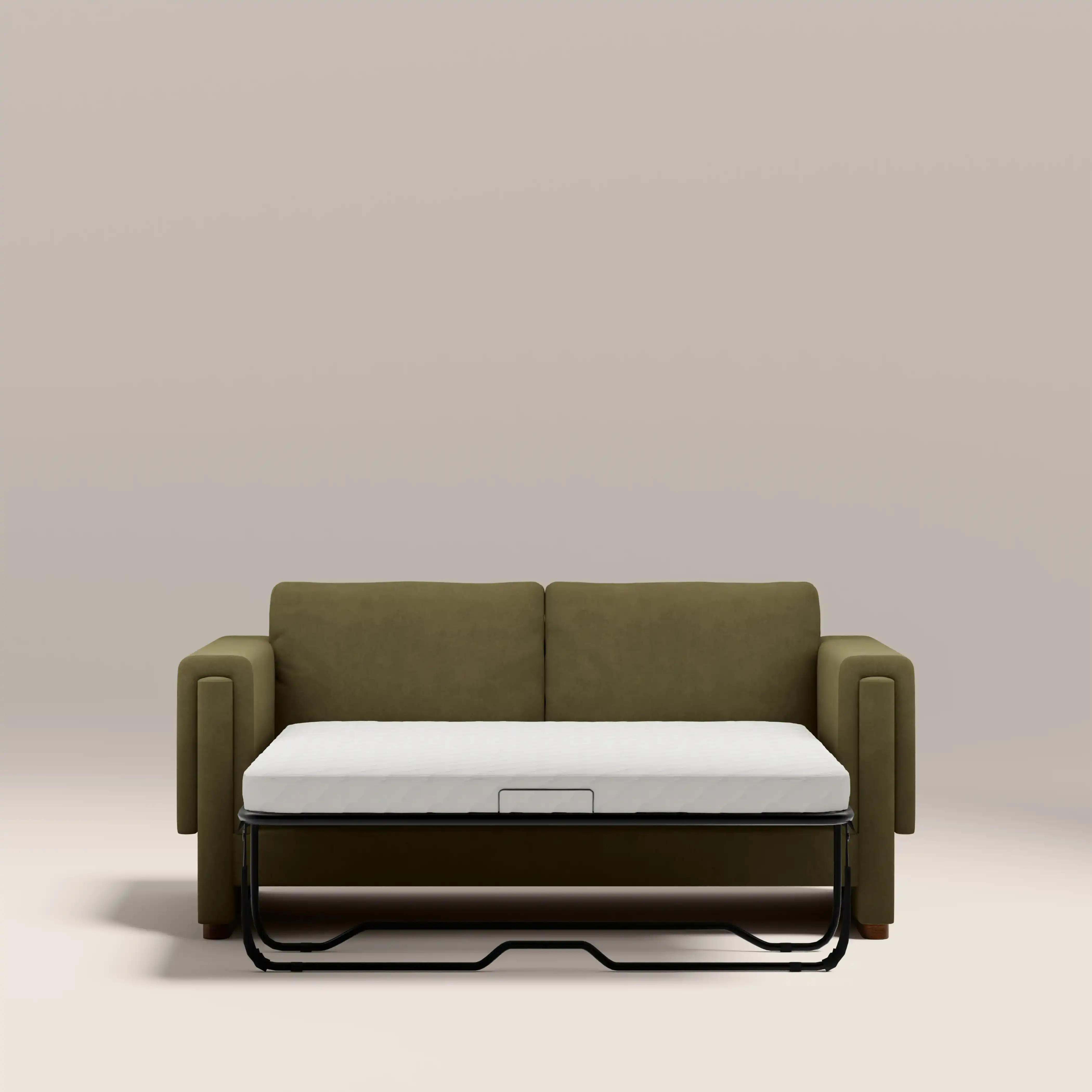 Ava 3 Seater Sofa Bed | Moss Green Sustainable Mohair Velvet - Image 6