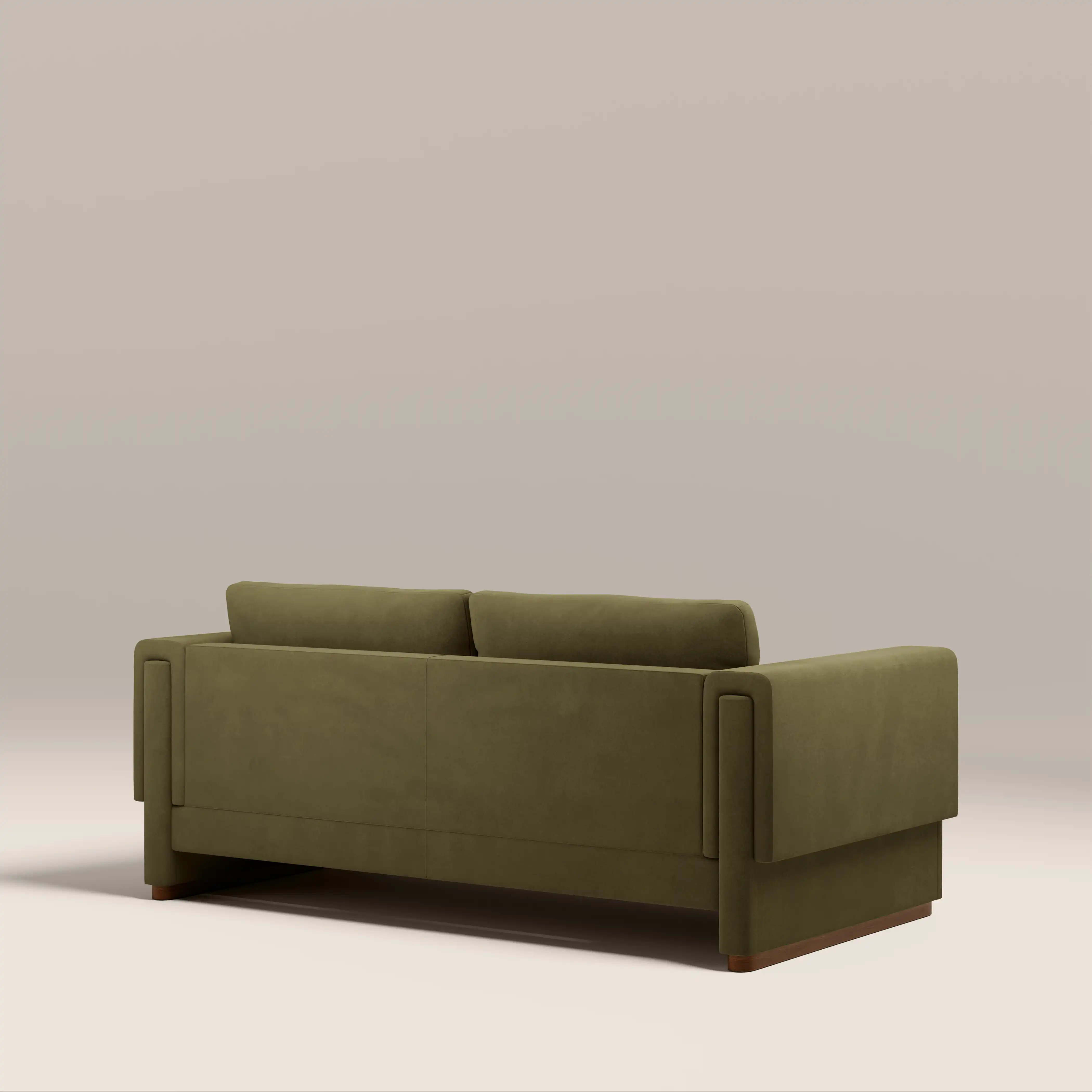 Ava 3 Seater Sofa Bed | Moss Green Sustainable Mohair Velvet - Image 9