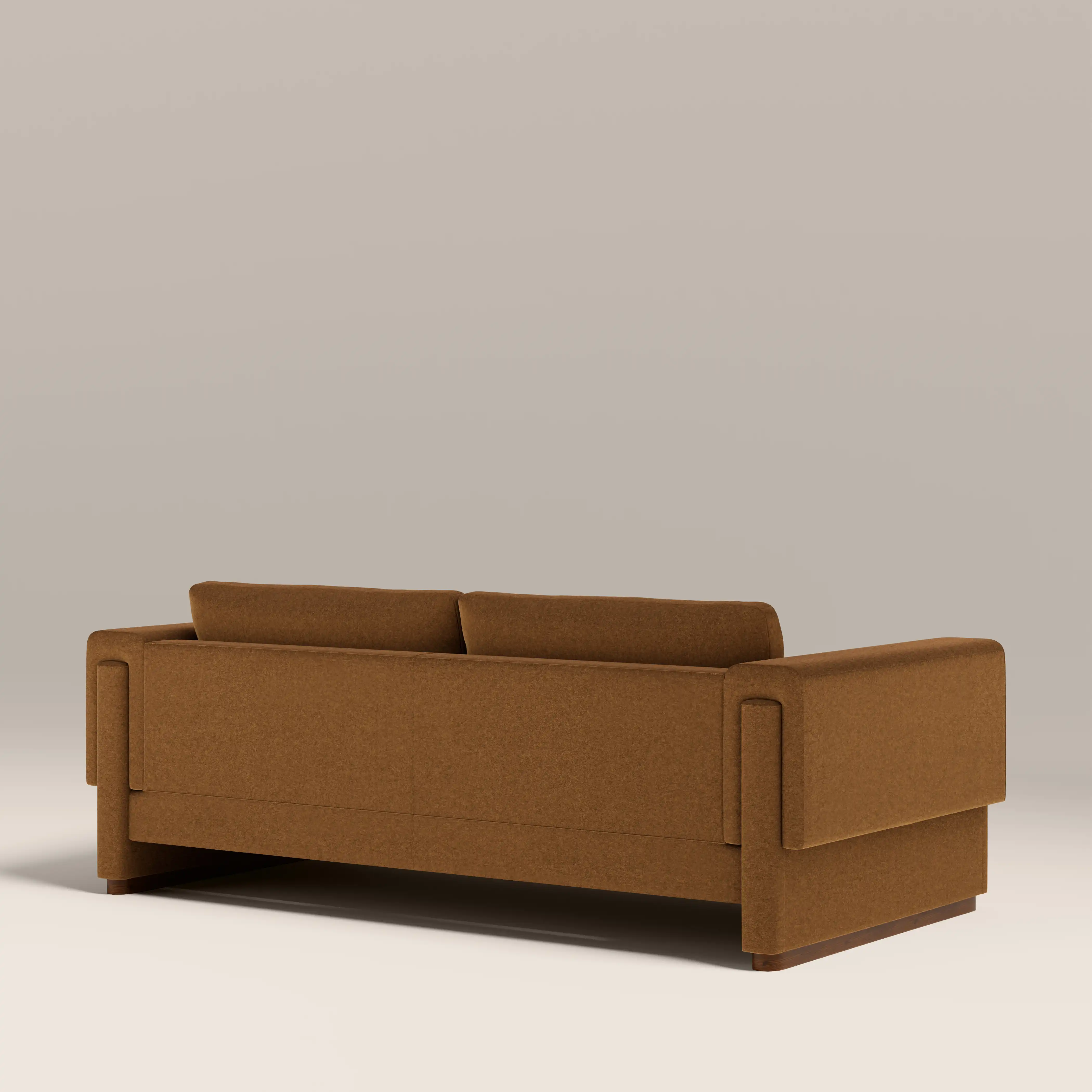 Ava 3 Seater Sofa | Caramel Brown Sustainable Mohair Velvet - Image 5