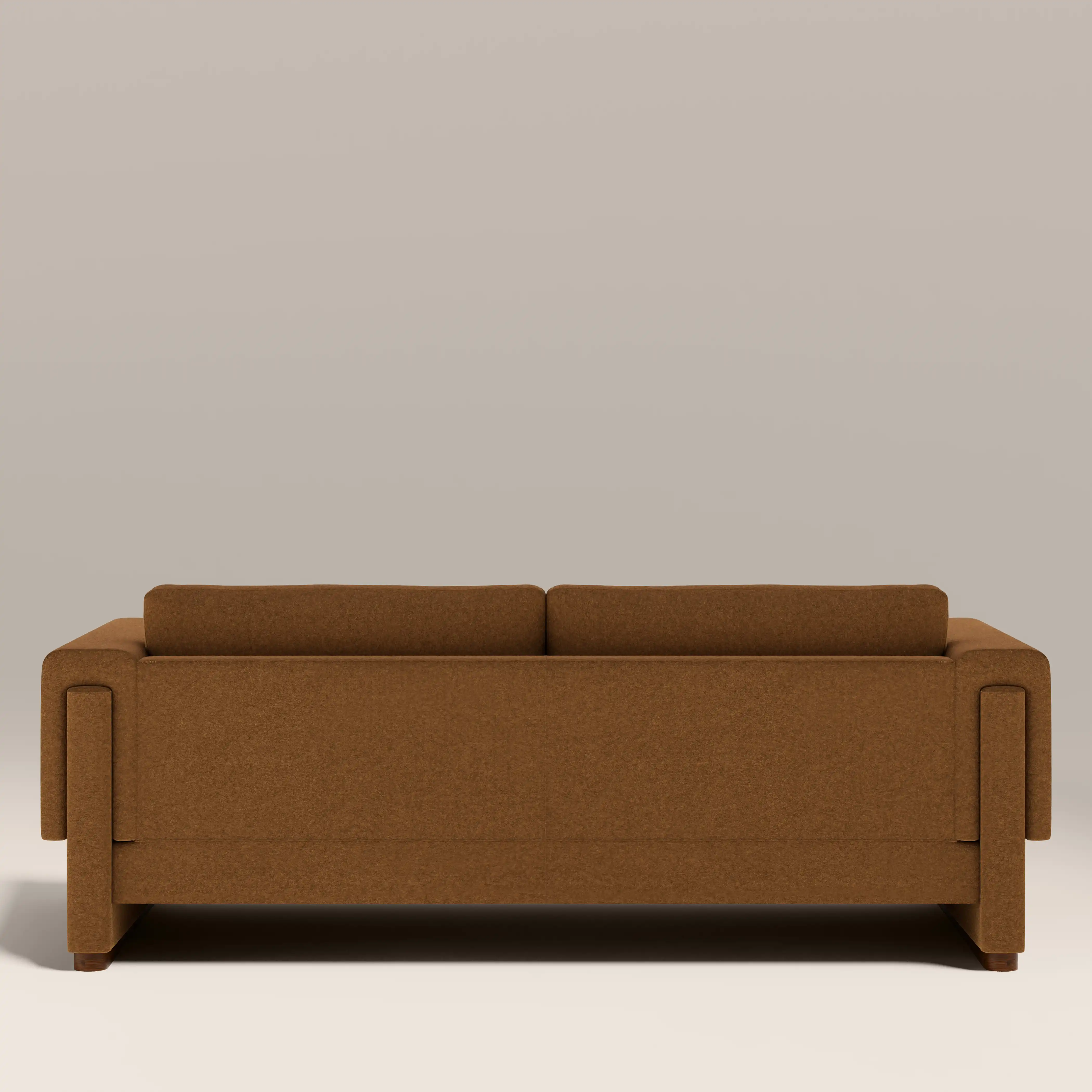 Ava 3 Seater Sofa | Caramel Brown Sustainable Mohair Velvet - Image 6