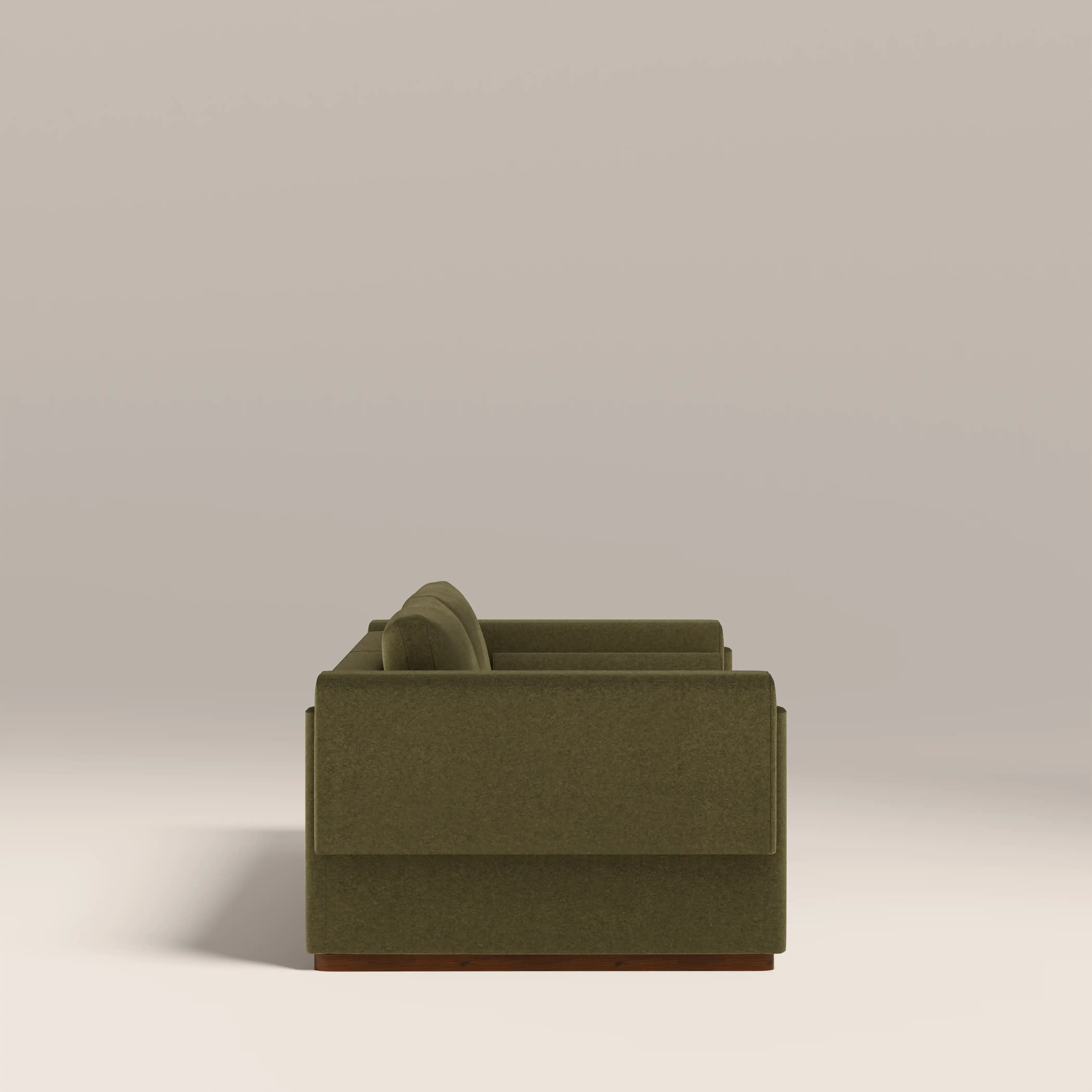 Ava 3 Seater Sofa | Moss Green Sustainable Mohair Velvet - Image 4