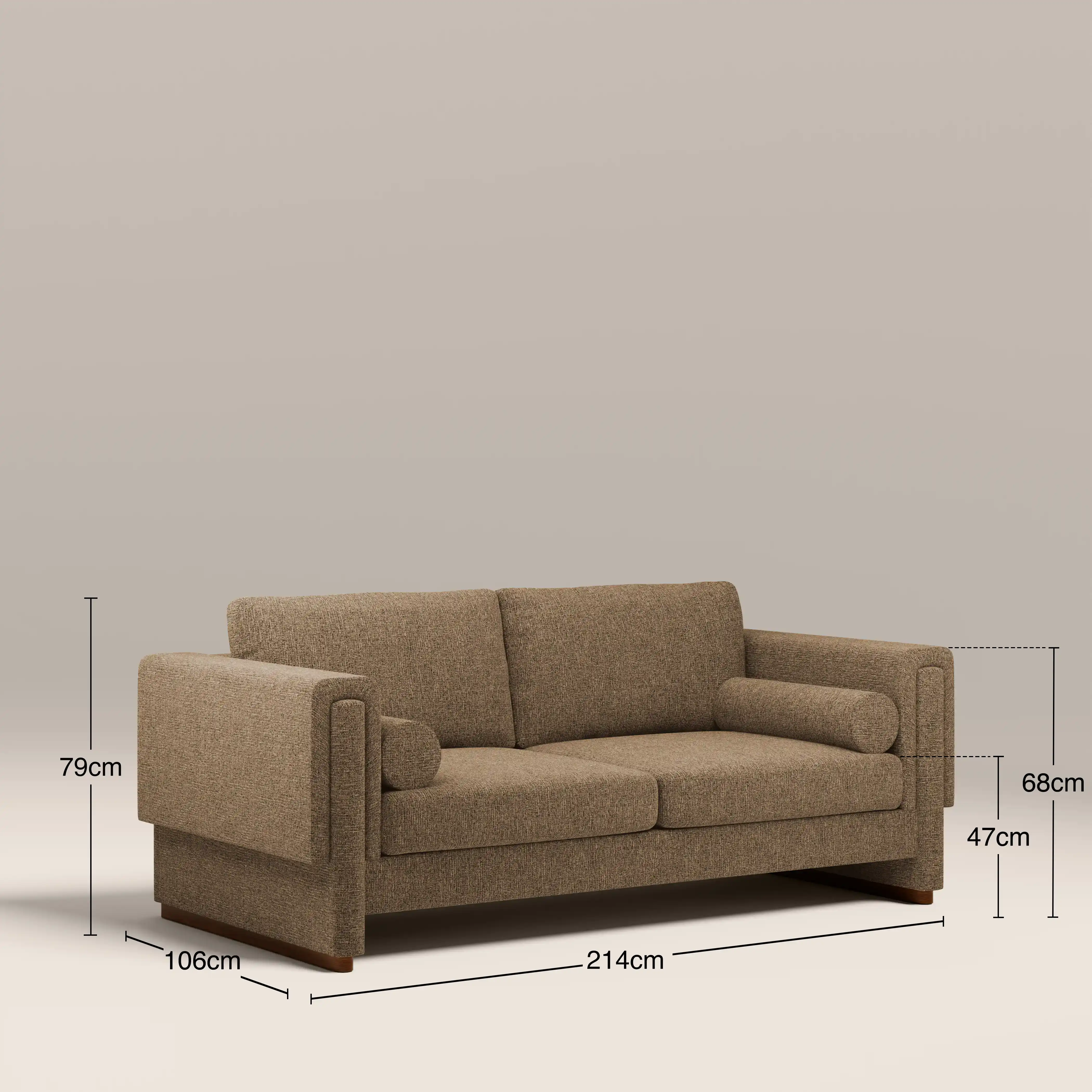 Ava 3 Seater Sofa | Speckled Cappuccino Boucle - Image 7