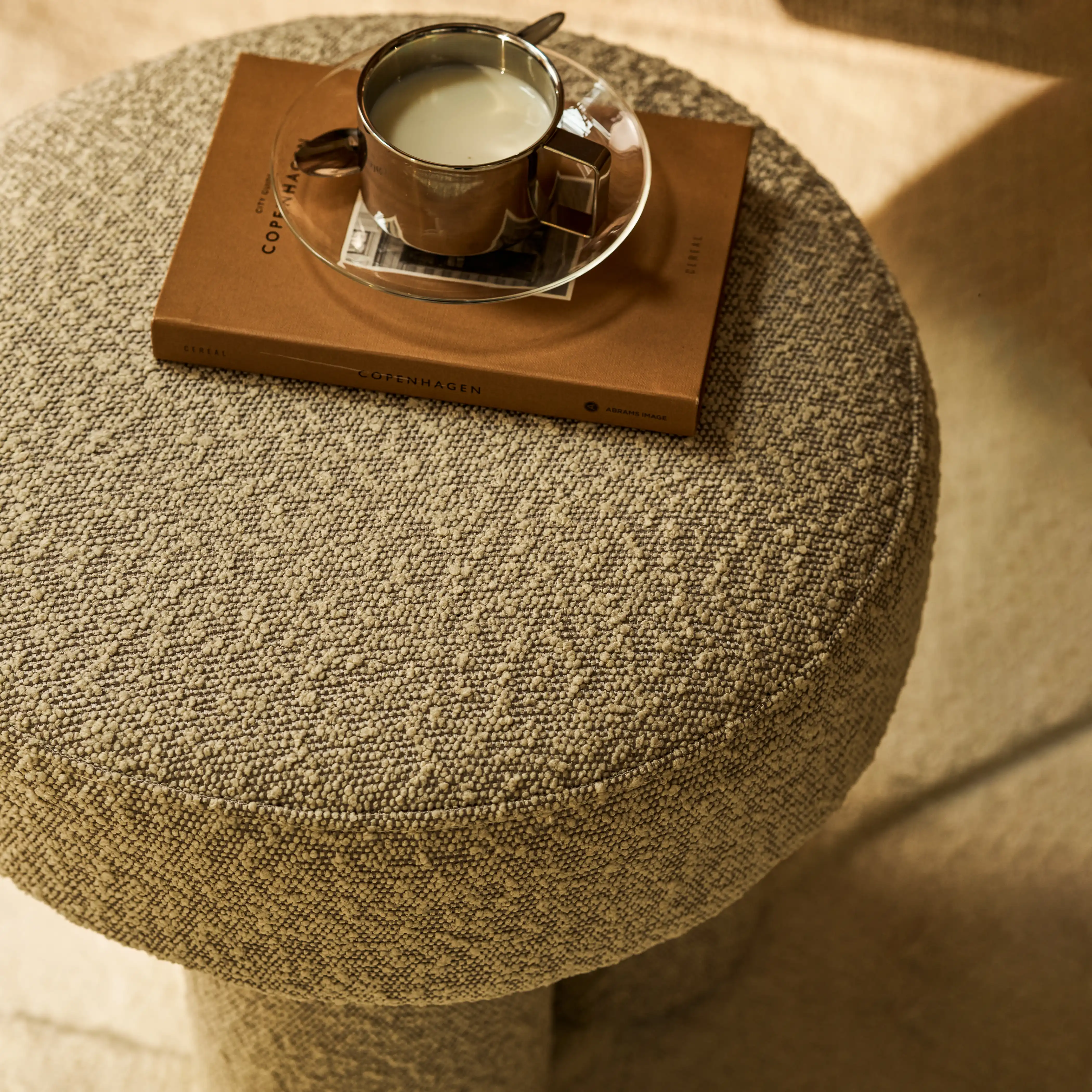 Ayla Pouffe | Speckled Stone Sustainable Boucle - Image 6